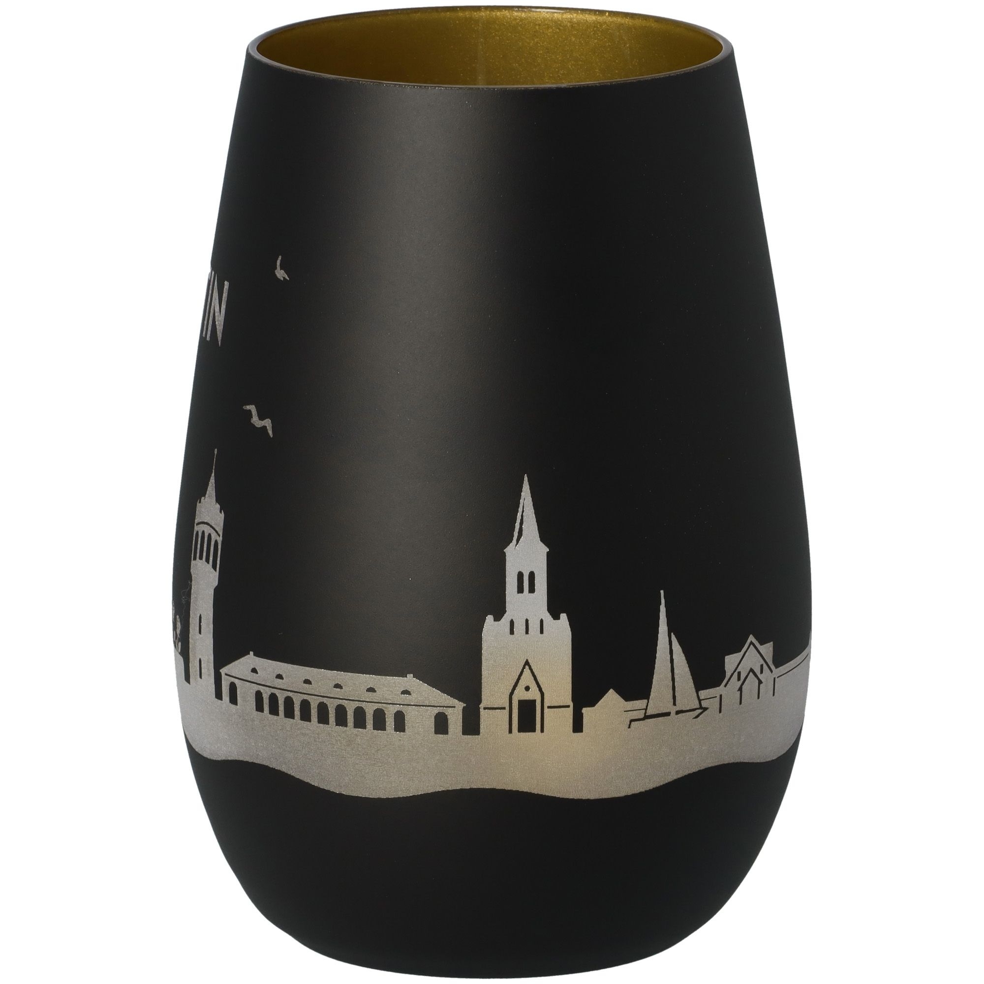 Windlicht Skyline Eutin Schwarz/Gold Töpferei, Krug, Lampe
