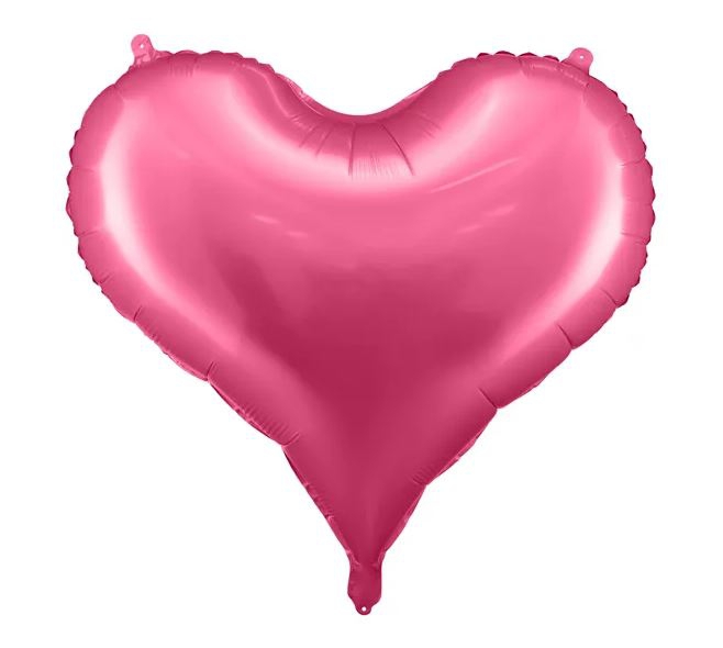 Folienballon "Herz" Satin Pink, 61 x 53 cm
