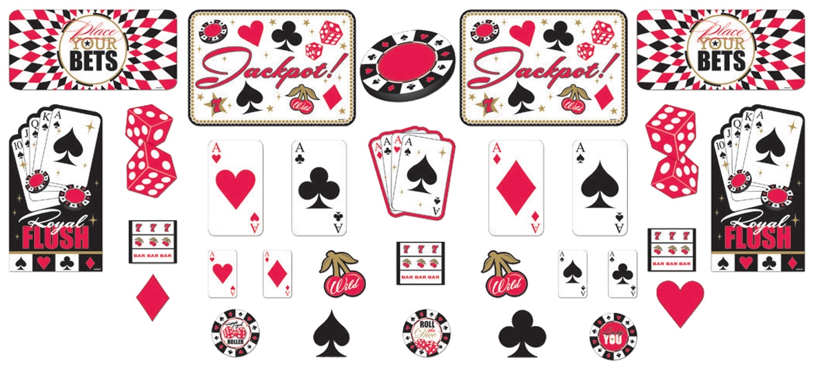 Casino Party - Deko Cutouts 30 tlg. Casino Party - Deko Cutouts 30 tlg.