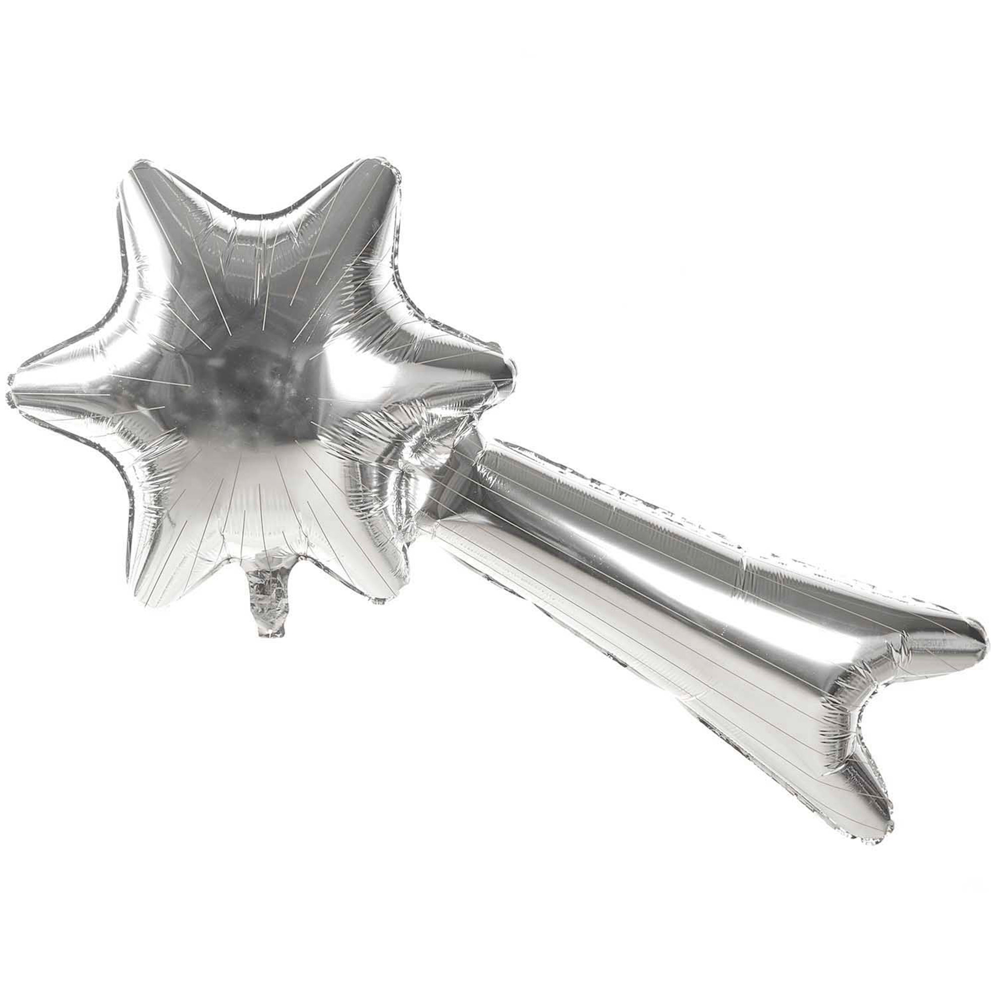 Folienballon "Sternschnuppe Silber" 110 x 60 cm