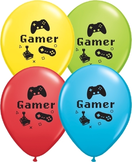 Qualatex Latexballon "Gamer" verschiedene Farben Ø 30cm Qualatex Latexballon "Gamer" verschiedene Farben Ø 30cm
