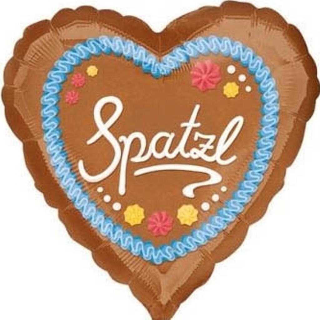 Herzballon, Lebkuchen, Dekorierter Kuchen, Farbige Verzierung, Spatzl?