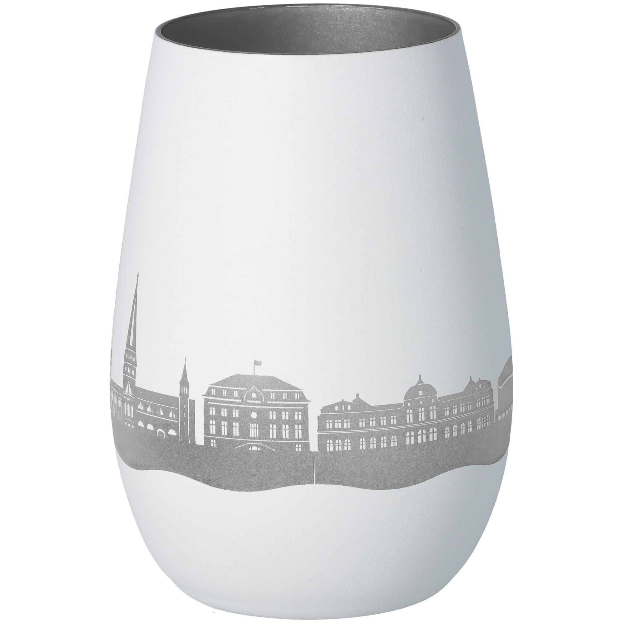 Windlicht Skyline Bonn Weiß/Silber Windlicht Skyline Bonn Weiß/Silber
