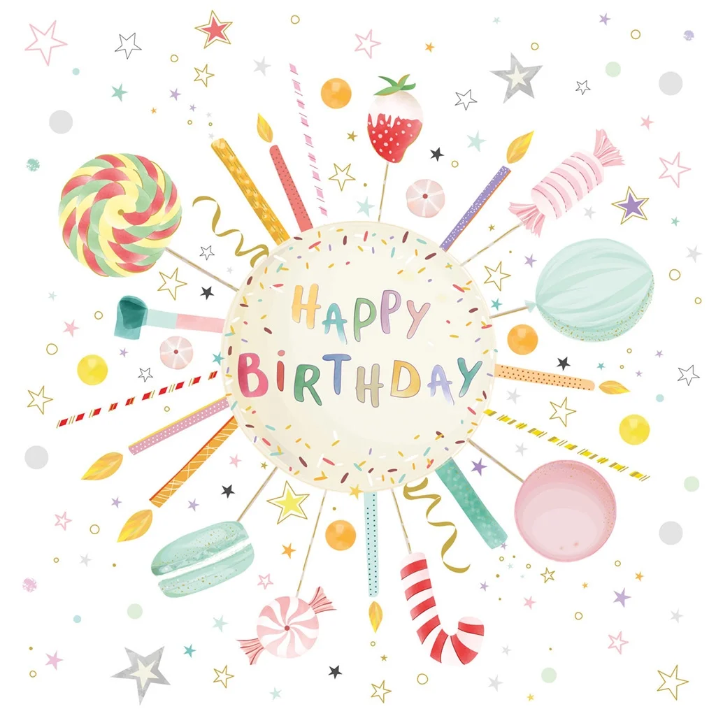 birthday, cake, balloons, candies, macaron