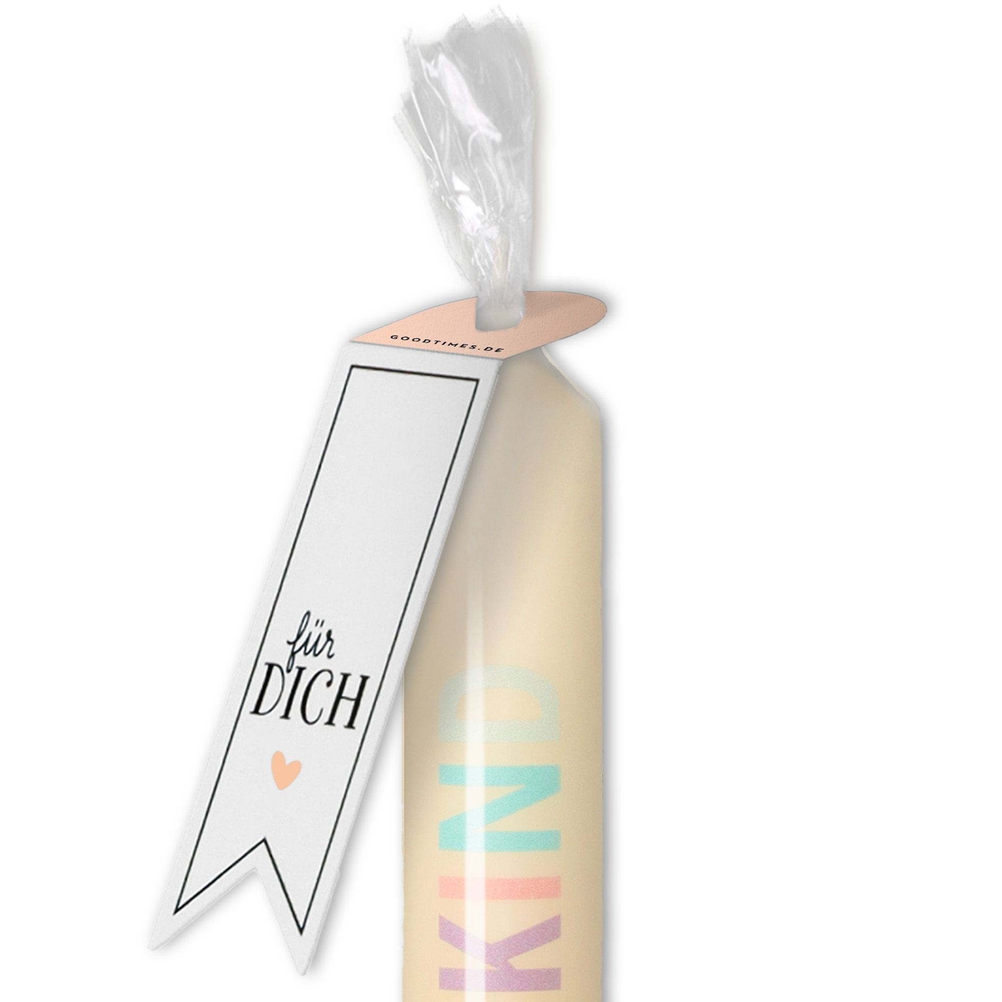 Stabkerze Creme "Geburtstagskind" Flasche