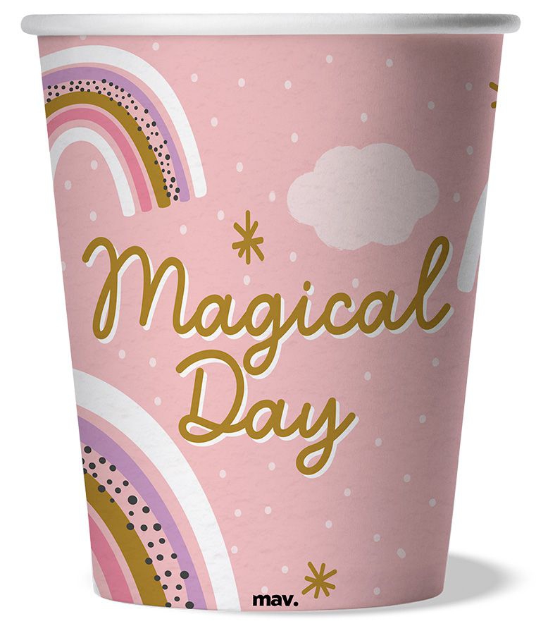 Pappbecher "Magical Day", 8 Stück Pappbecher "Magical Day", 8 Stück