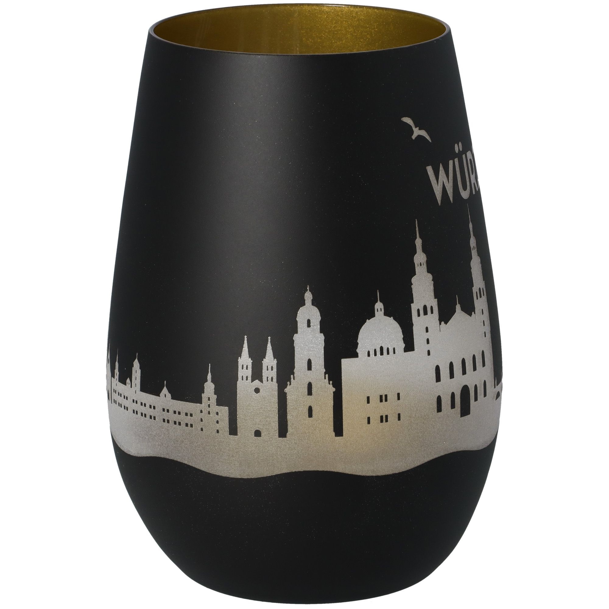 Windlicht Skyline Würzburg Schwarz/Gold Windlicht Skyline Würzburg Schwarz/Gold