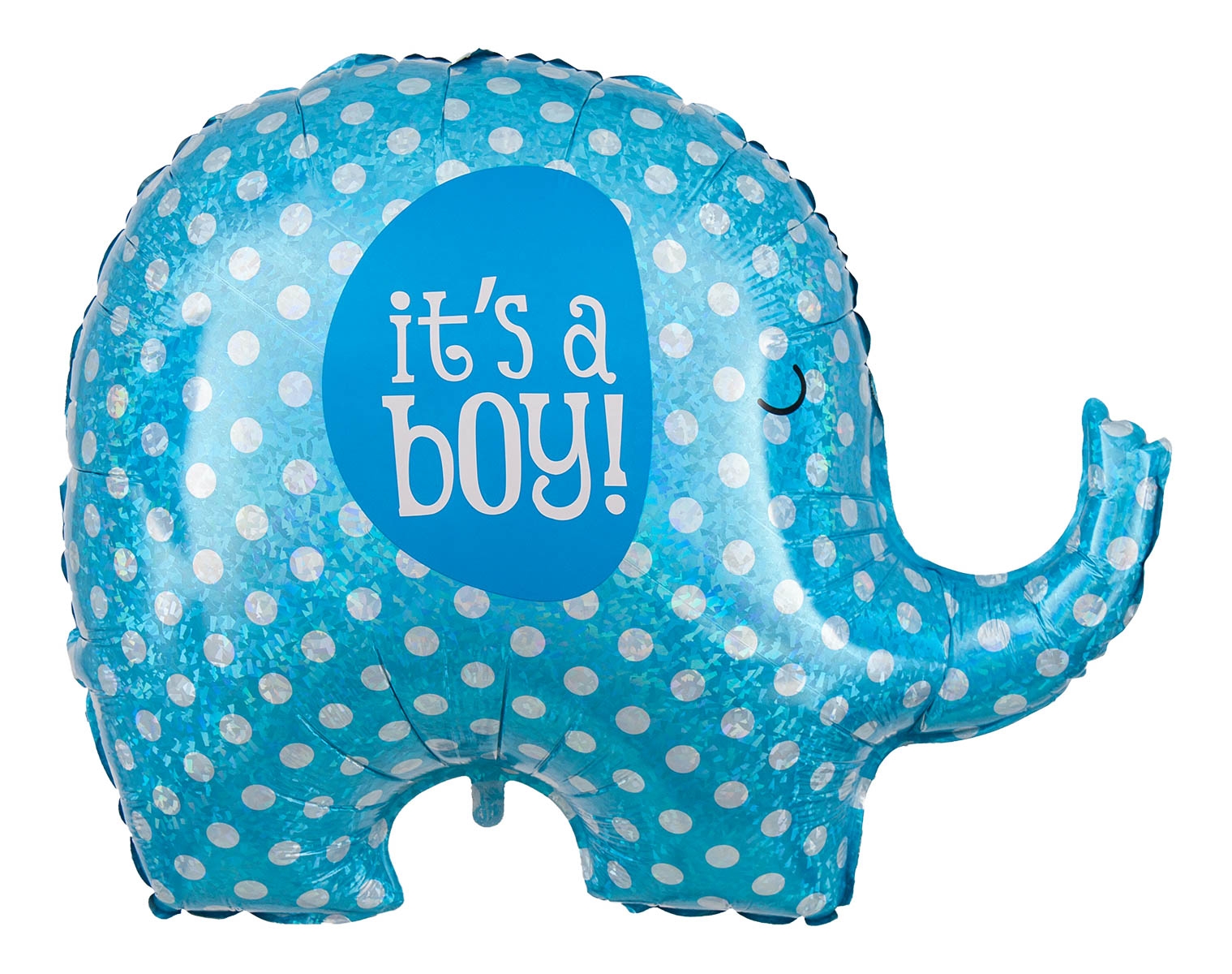 Folienballon Holographic Elefant It's A Boy 81 cm