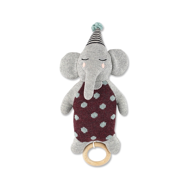 Strickspieluhr "Elefant mit Hütchen"