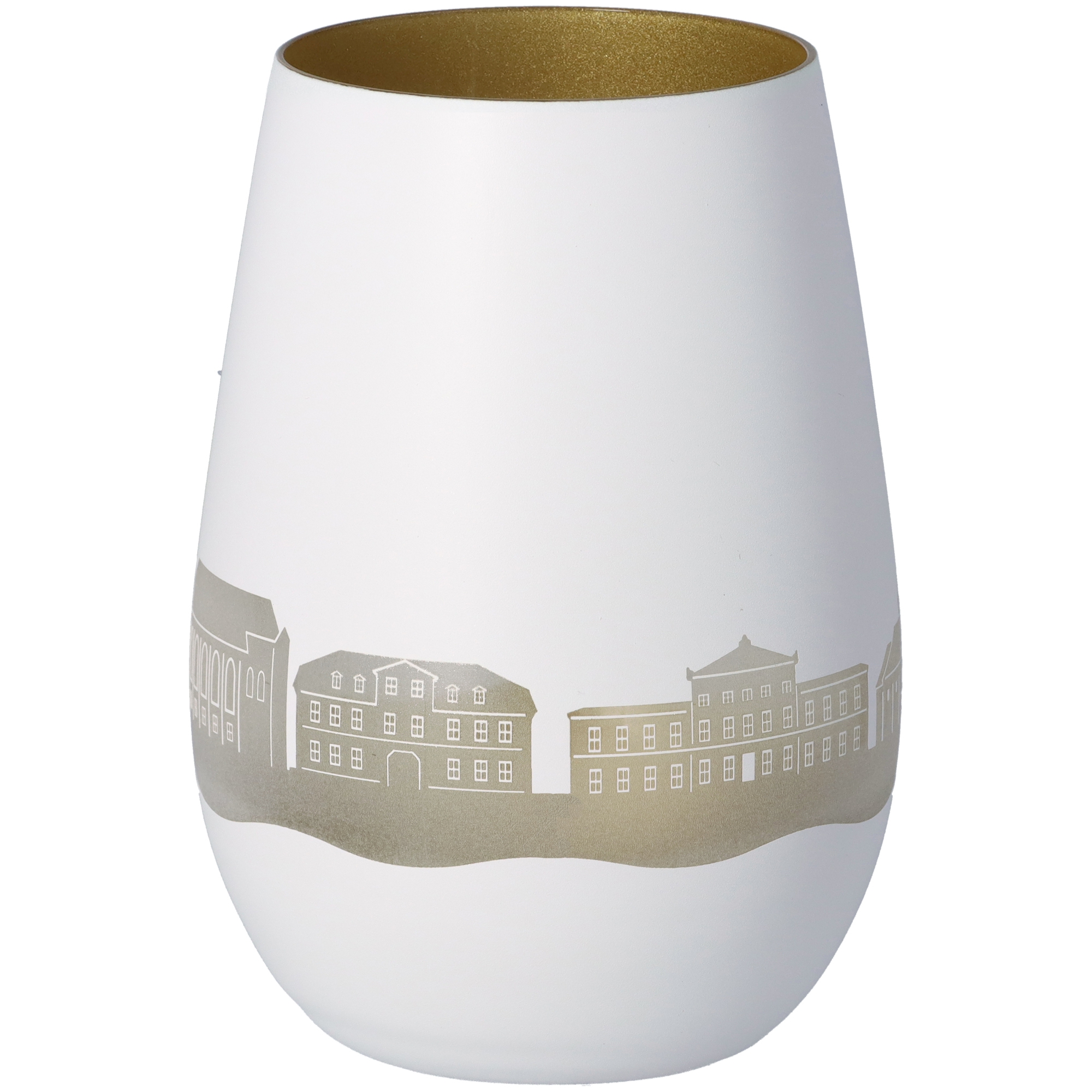 Windlicht Skyline Göttingen Weiß/Gold Windlicht Skyline Göttingen Weiß/Gold