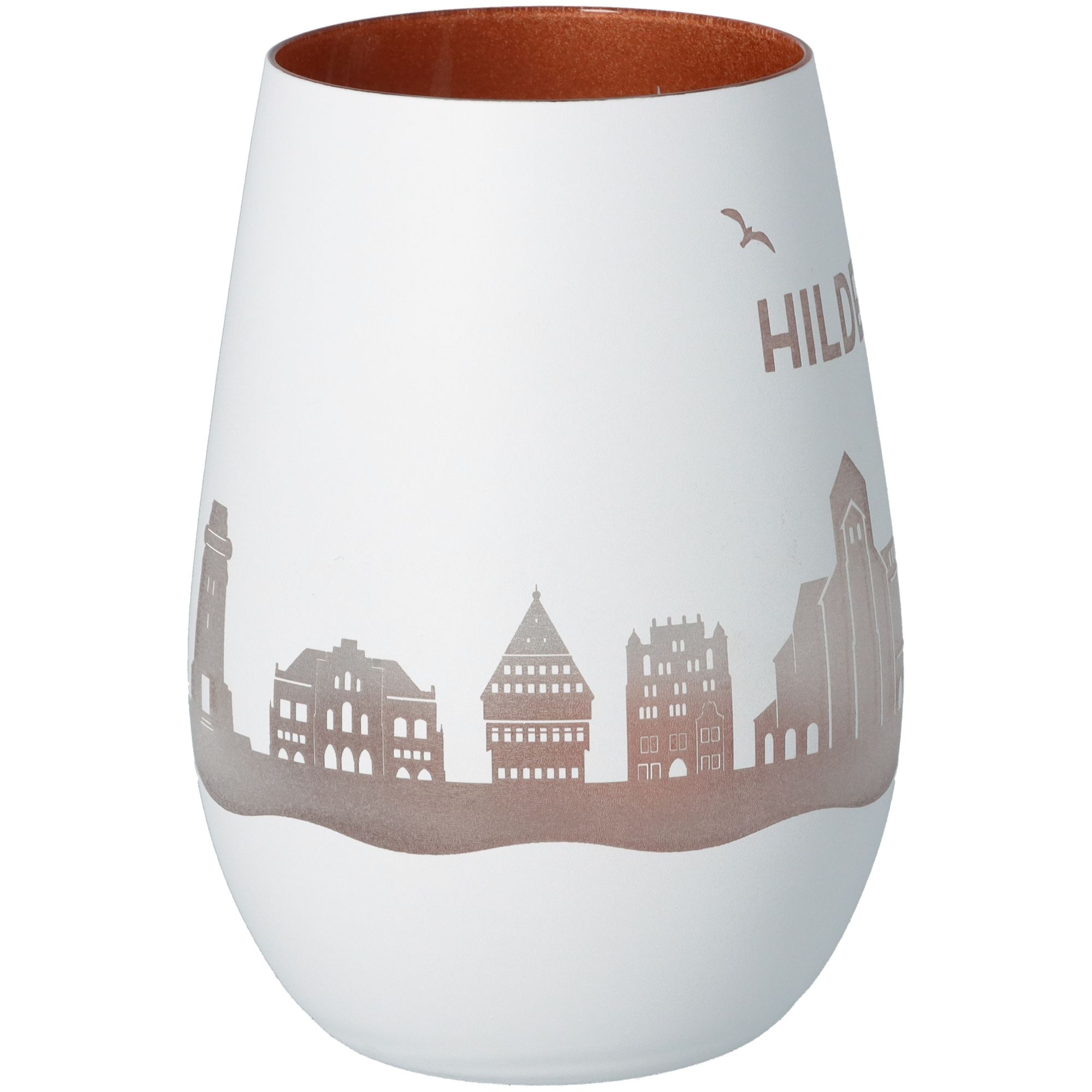 Windlicht Skyline Hildesheim Weiß/Bronze Windlicht Skyline Hildesheim Weiß/Bronze