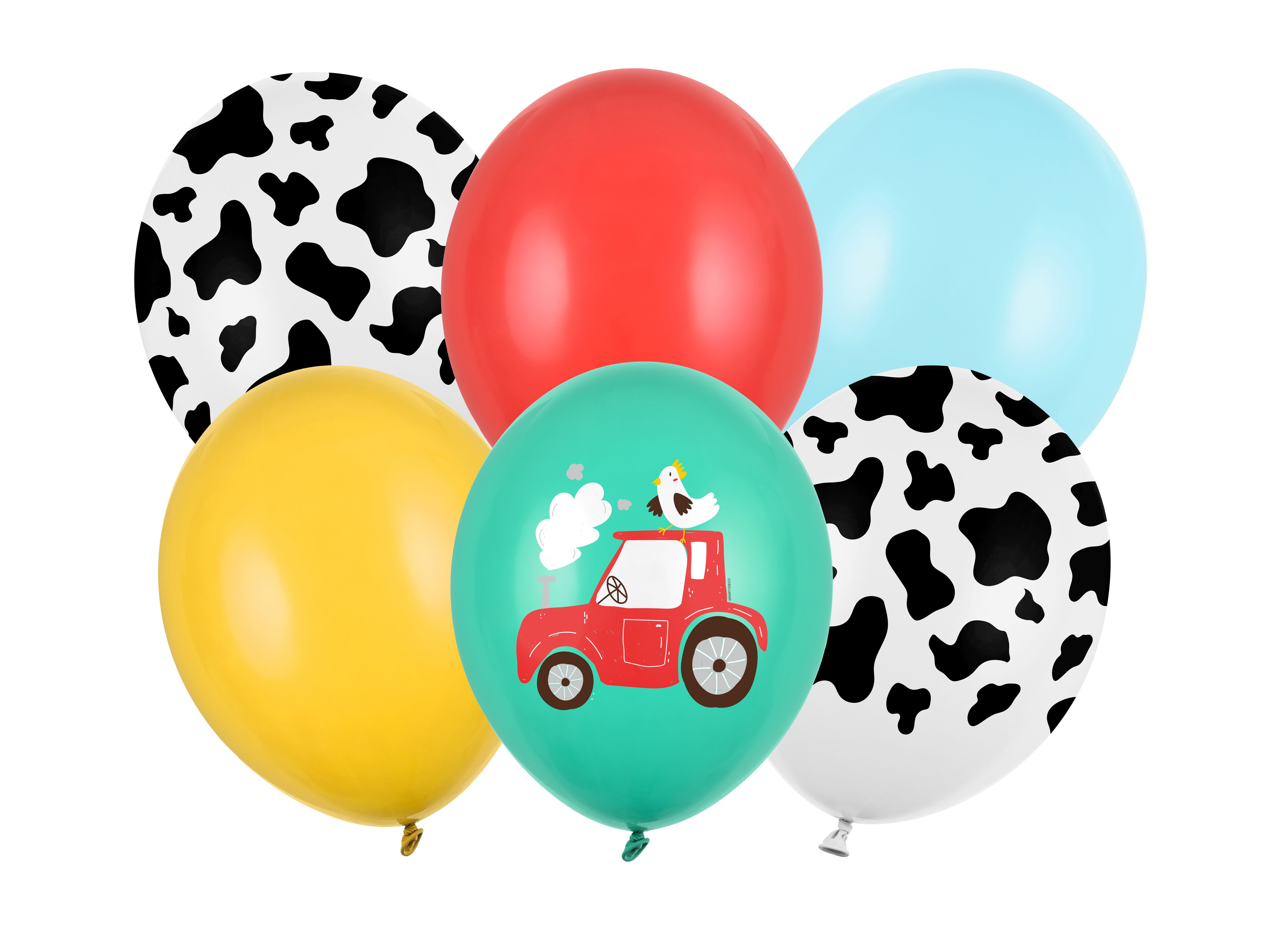 6 Latexballons im Set "Bauernhof" Ballon