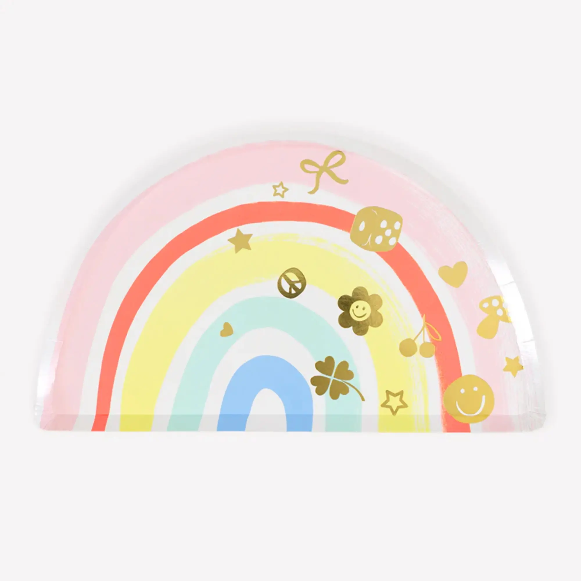 Regenbogen, Party-Platte, Pappgeschirr, Pastell, Kindergarten