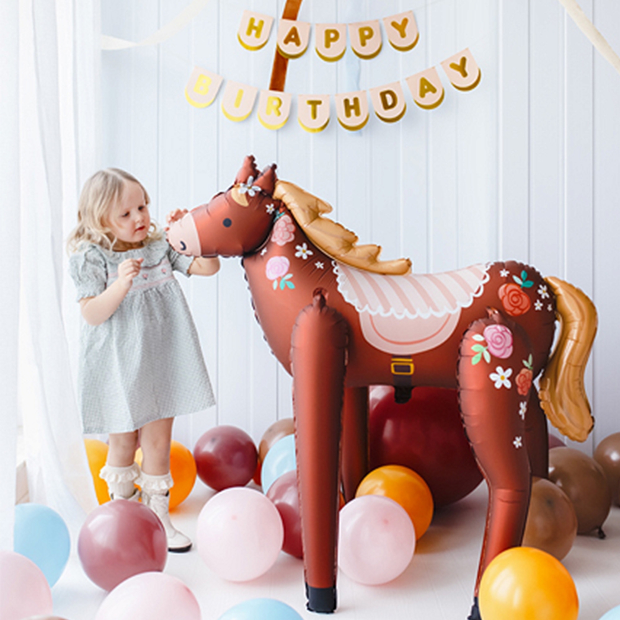 Folienballon "Pferd" Luftbefüllung 105cm