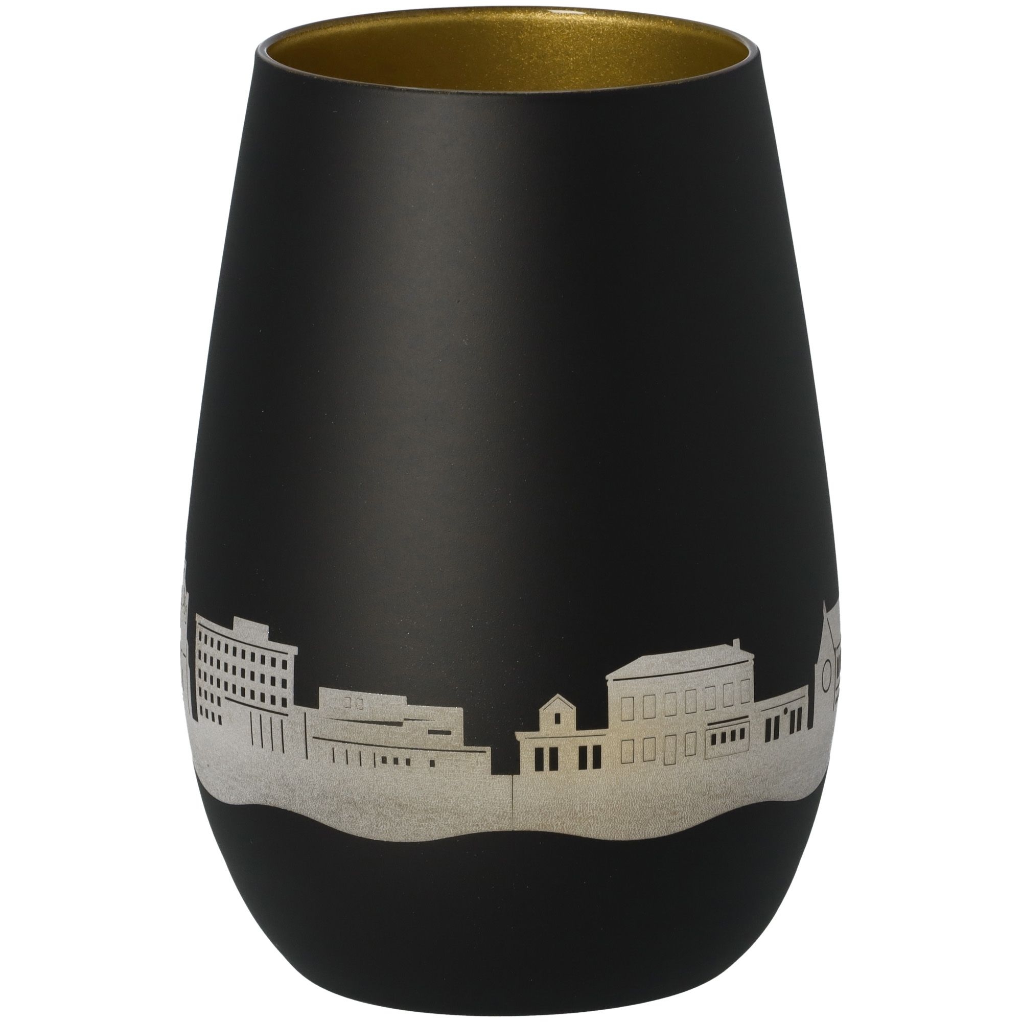 Windlicht Skyline Pinneberg Schwarz/Gold Krug, Töpferei, Vase, Tasse
