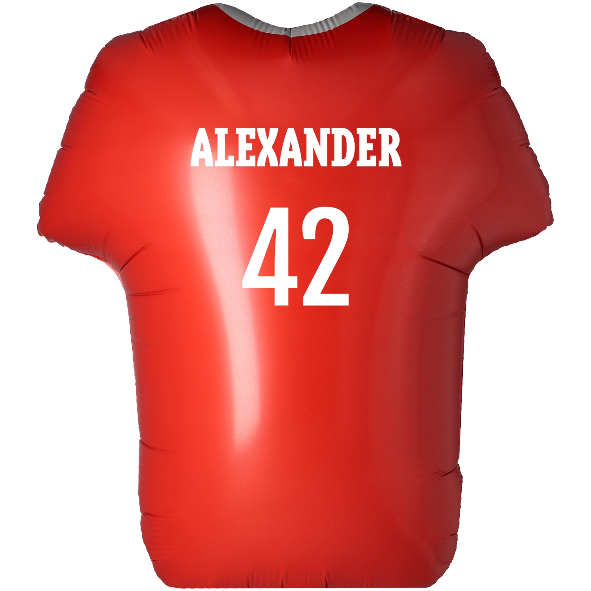 Folienballon Individuelles "Fußballtrikot" Rot, 60cm Folienballon Individuelles "Fußballtrikot" Rot, 60cm