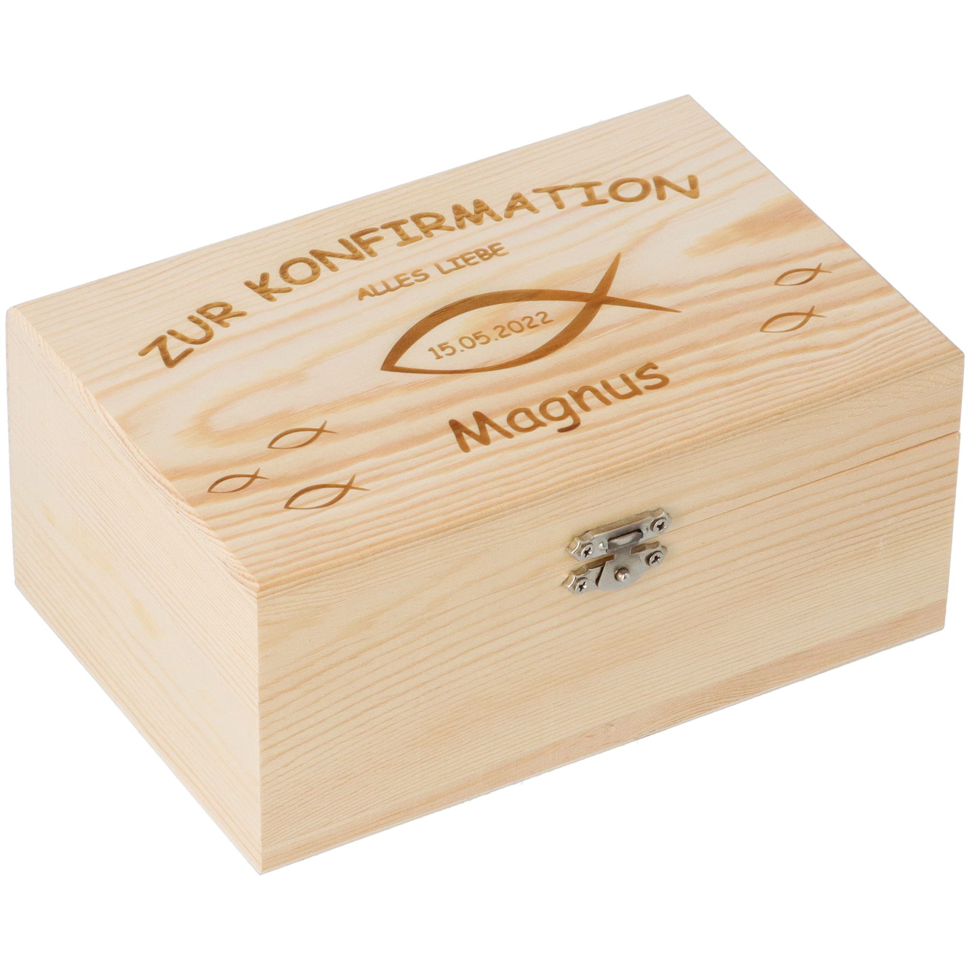 Geschenkbox Konfirmation mit "Name & Datum"