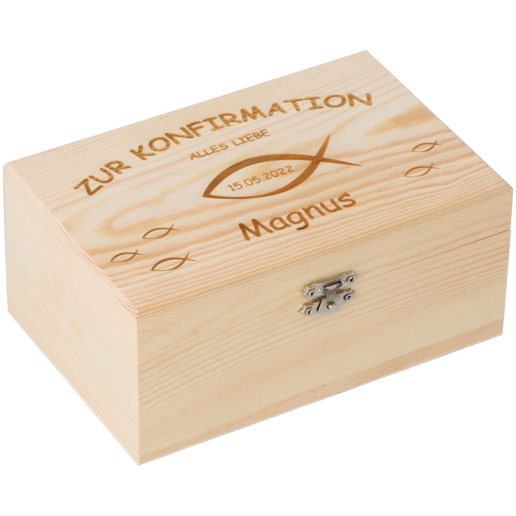 Geschenkbox Konfirmation mit "Name & Datum" Geschenkbox Konfirmation mit "Name & Datum"