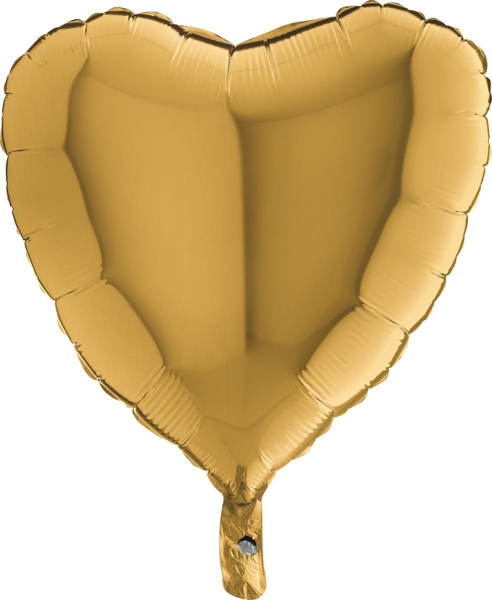 Folienballon Herz Gold 45cm