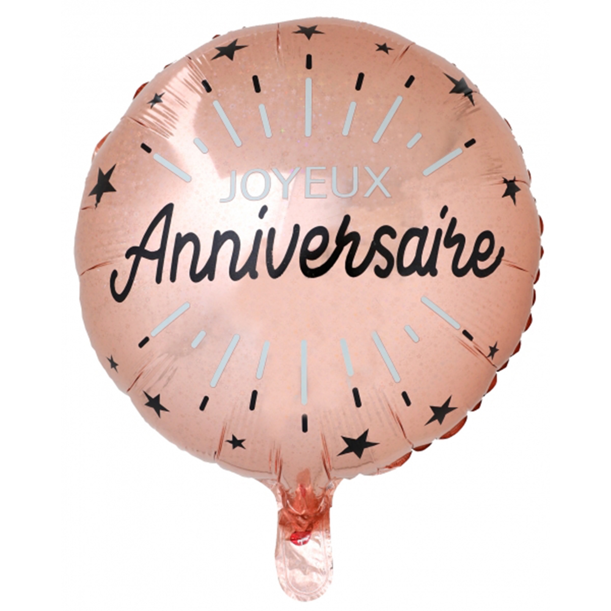 Folienballon "Joyeux Anniversaire" Glitzer 45cm Luftballon
