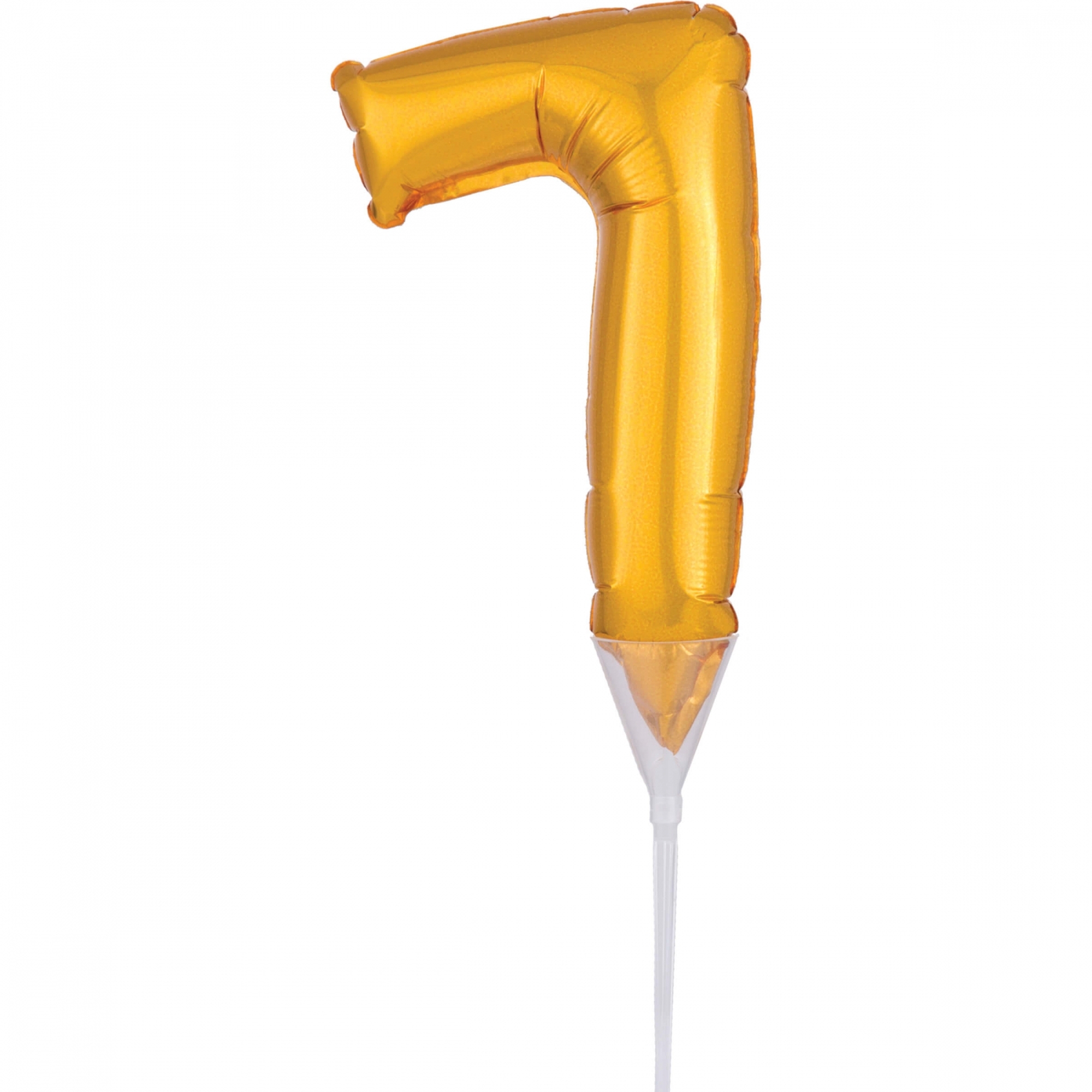 Folienballon Zahl 7 Gold ca. 15cm