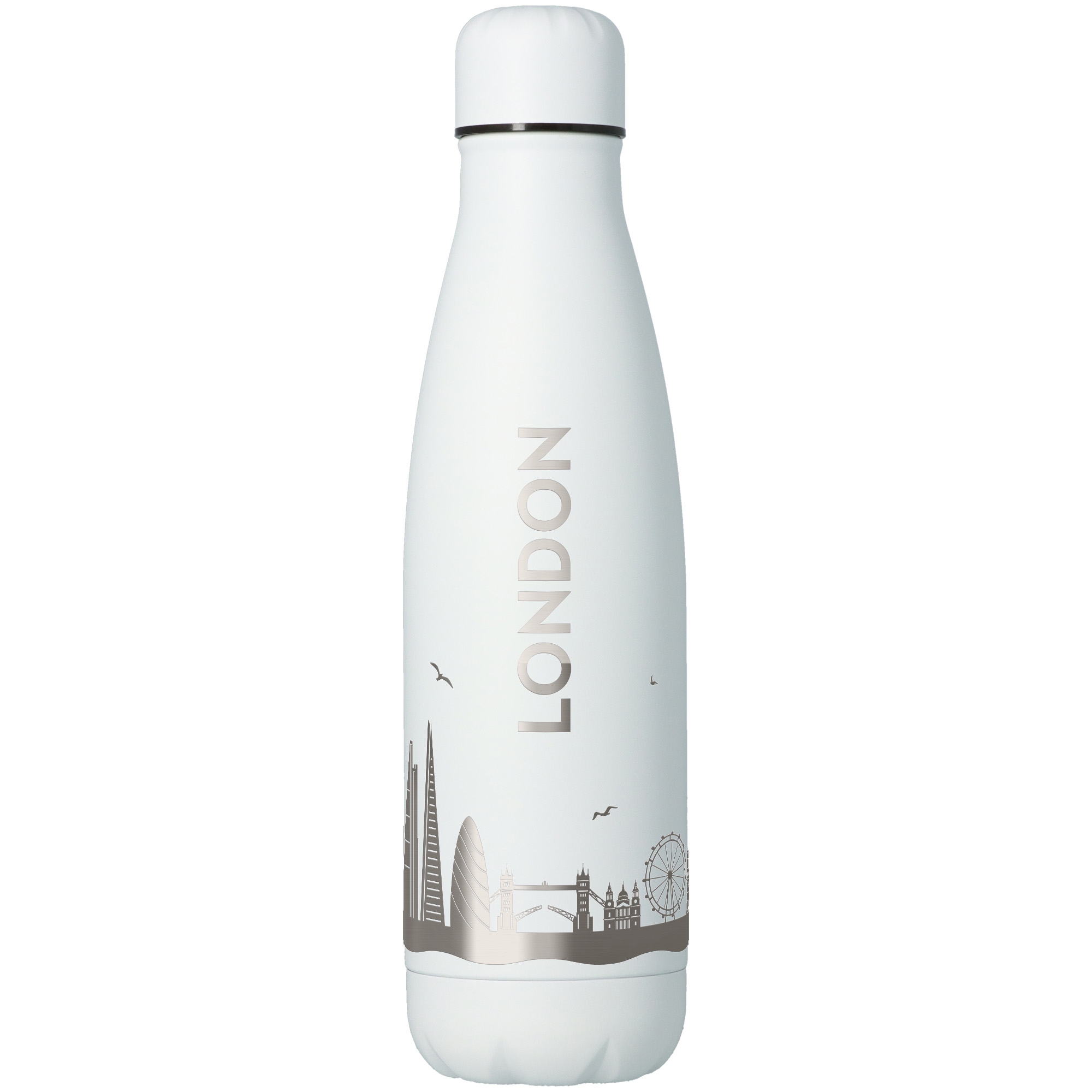 1060c512131bc00be3c839ce2bf2718c1dae1ffe Trinkflasche Skyline London Weiß 500ml