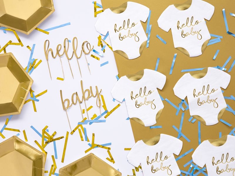 20 Servietten Babystrampler "Hello Baby"