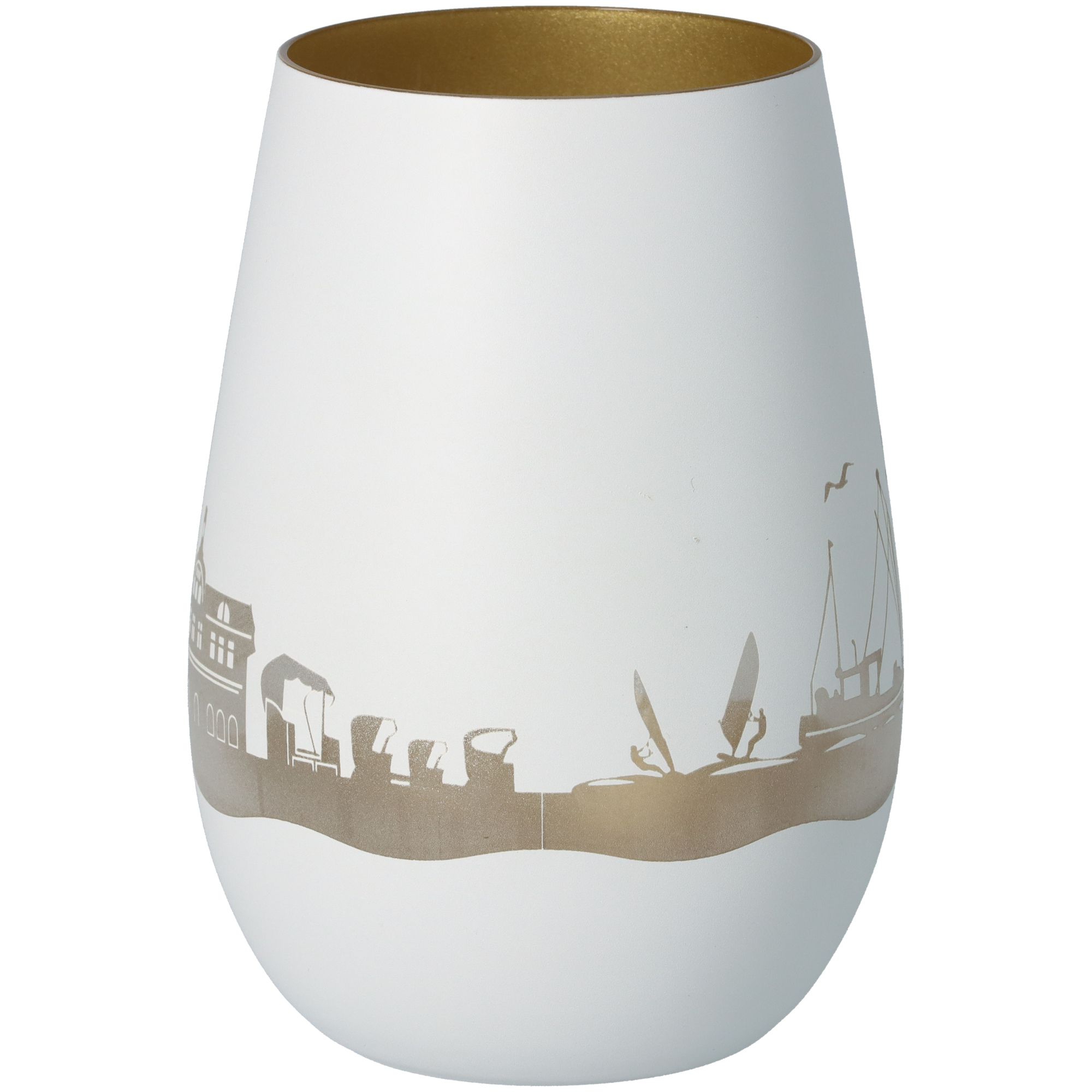 Windlicht Skyline Niendorf Weiß/Gold Windlicht Skyline Niendorf Weiß/Gold