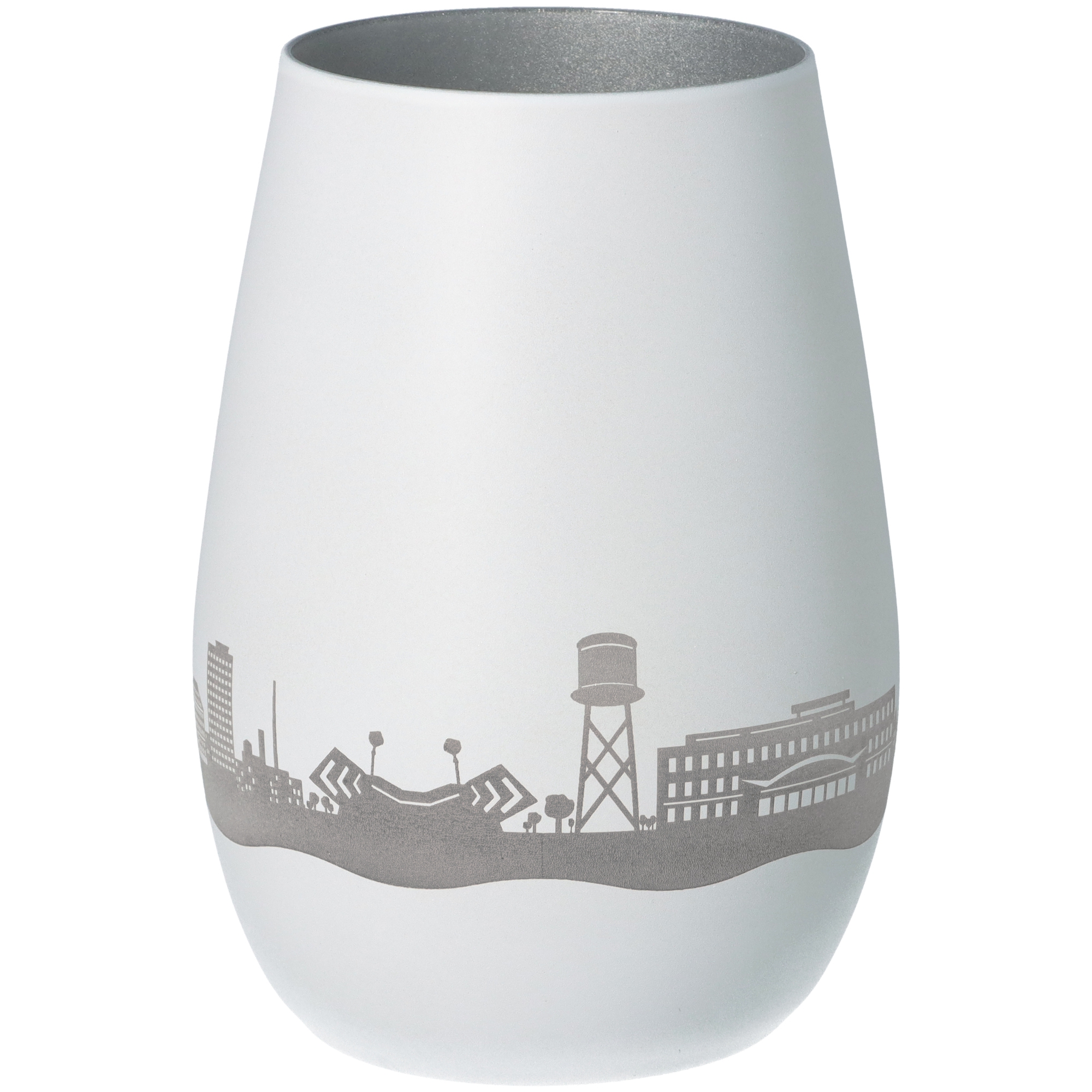 Windlicht Skyline Bochum Weiß/Silber Windlicht Skyline Bochum Weiß/Silber