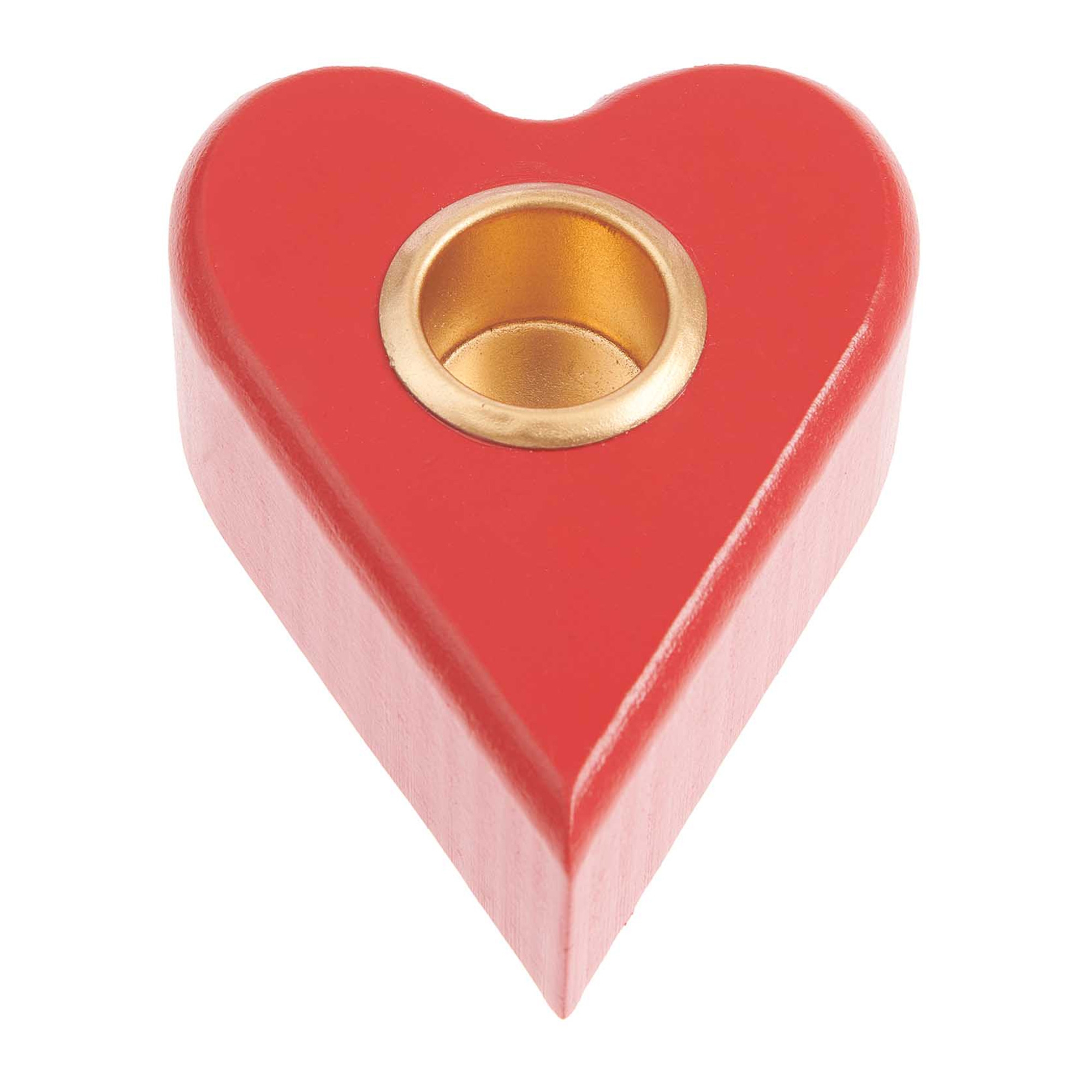 Kerzenhalter aus Holz "Herz" Band