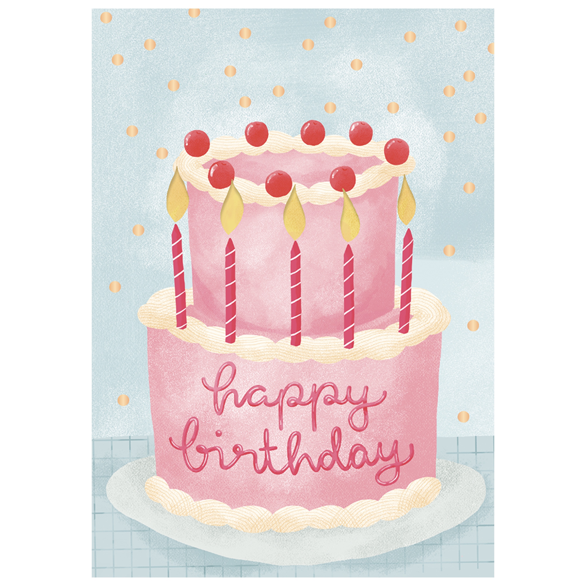 Musikkarte "Happy Birthday Torte" Geburtstagstorte, Torte, Sahne, Nachtisch, Leute