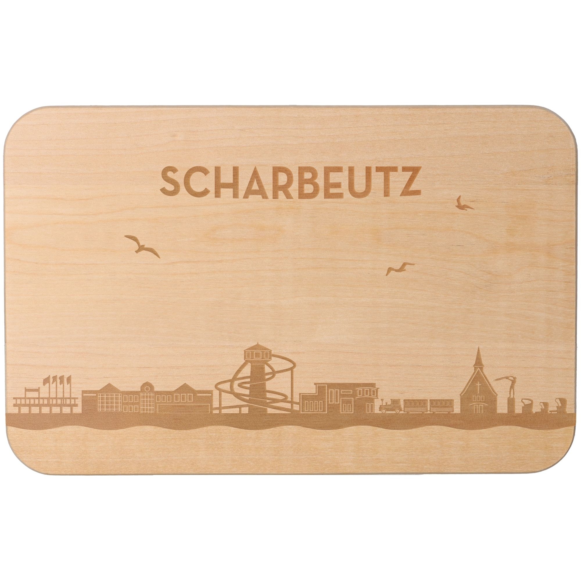 Frühstücksbrett Skyline Scharbeutz 23cm x 15cm x 1cm Frühstücksbrett Skyline Scharbeutz 23cm x 15cm x 1cm