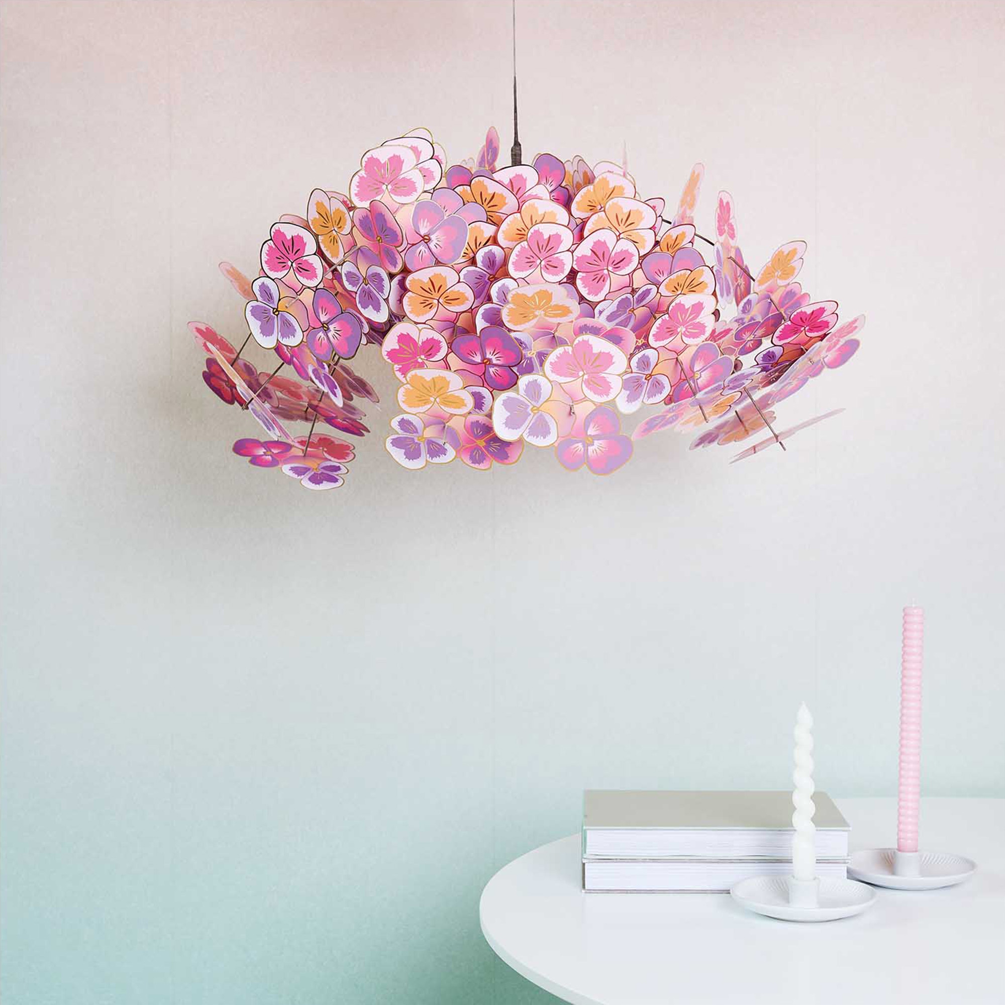 Bastelset Stiefmütterchen Fontäne Leuchter, Lampe