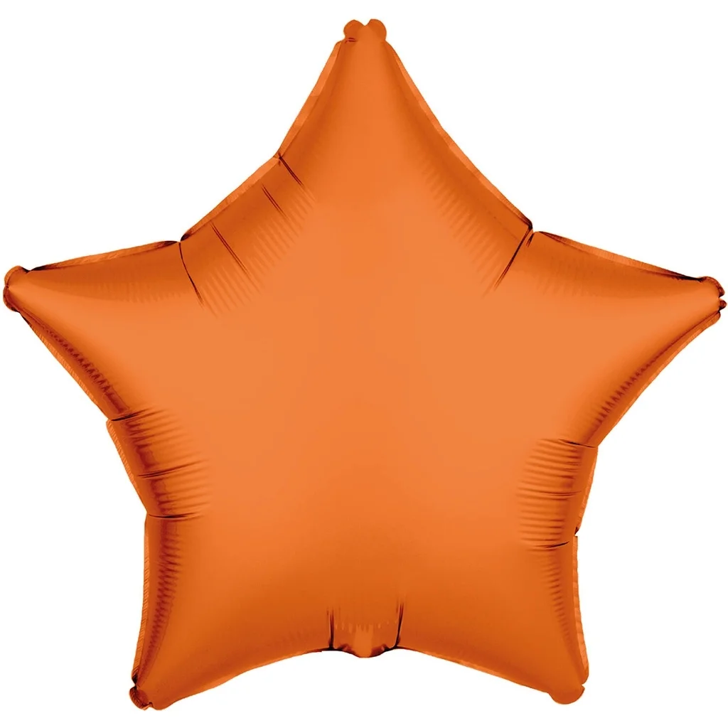 Folienballon Stern Neon Orange 45cm