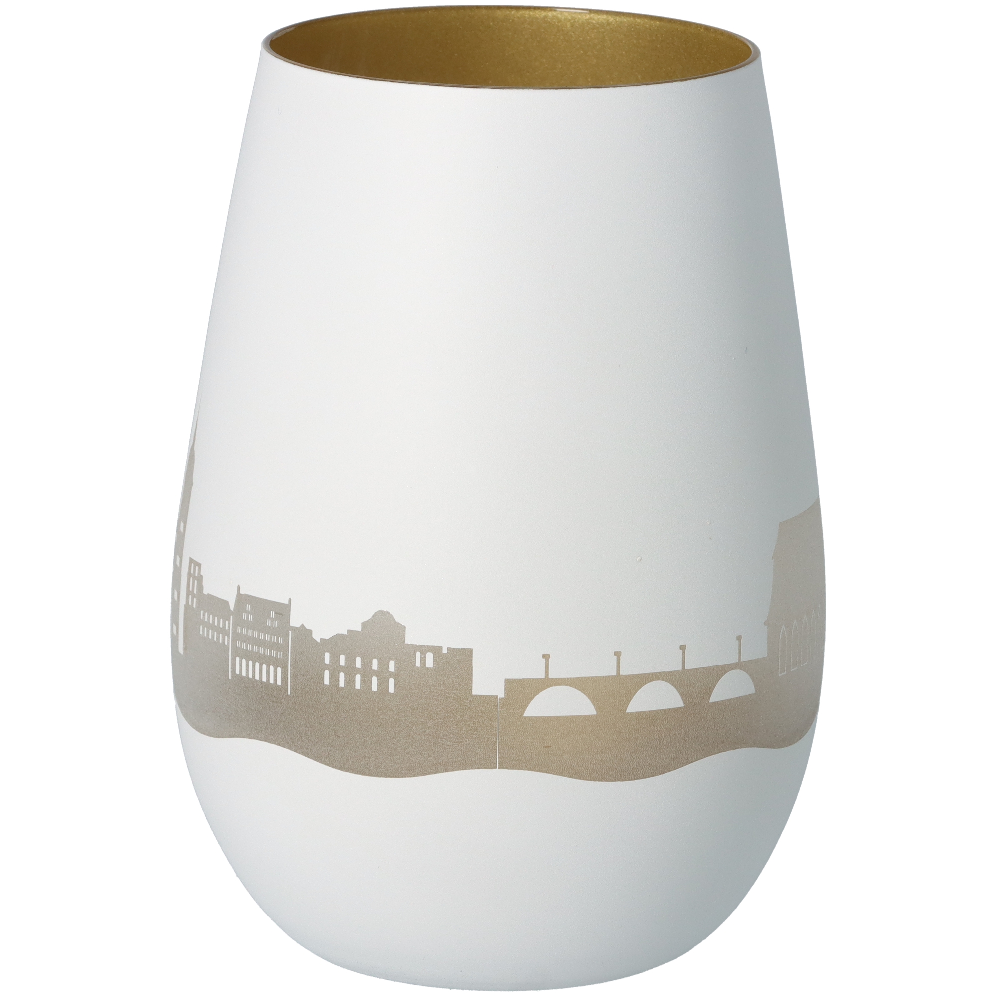 Windlicht Skyline Heidelberg Weiß/Gold Windlicht Skyline Heidelberg Weiß/Gold