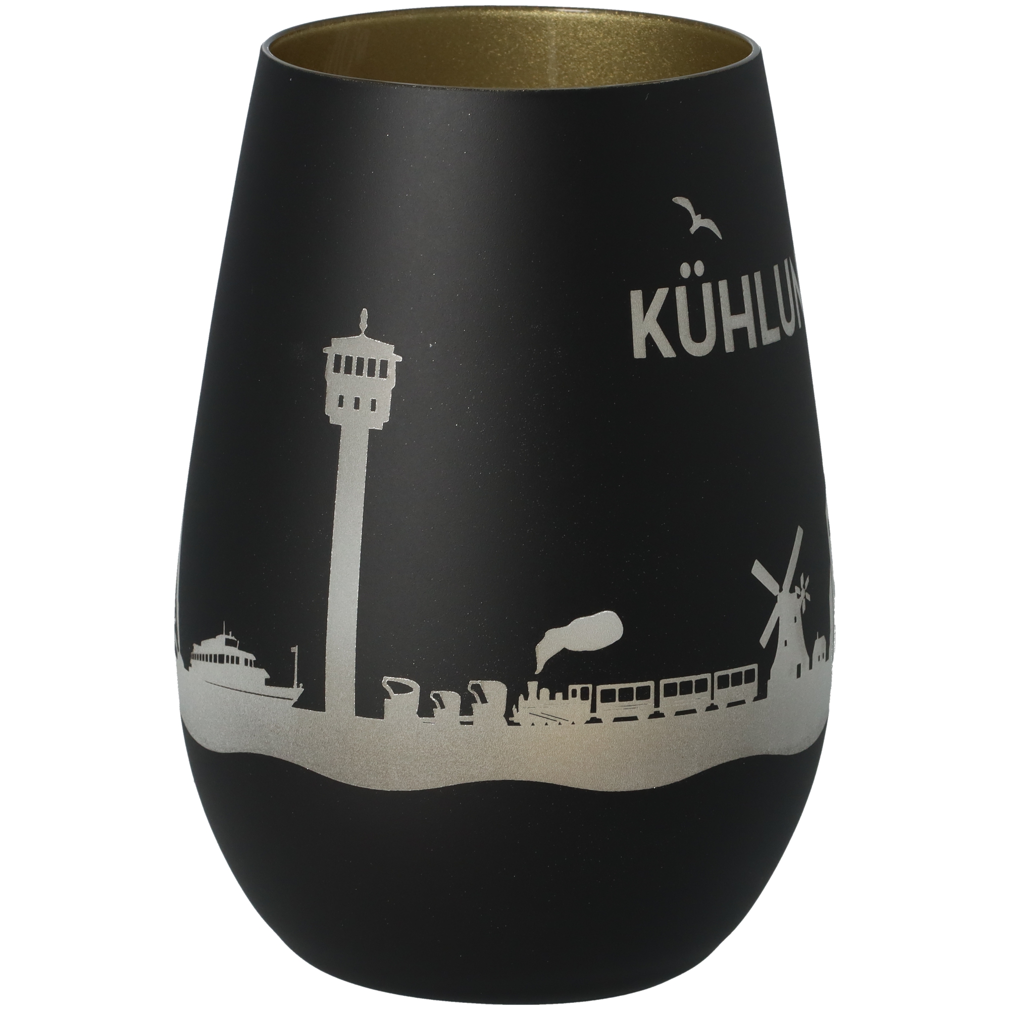 Windlicht Skyline Kühlungsborn Schwarz/Gold Windlicht Skyline Kühlungsborn Schwarz/Gold