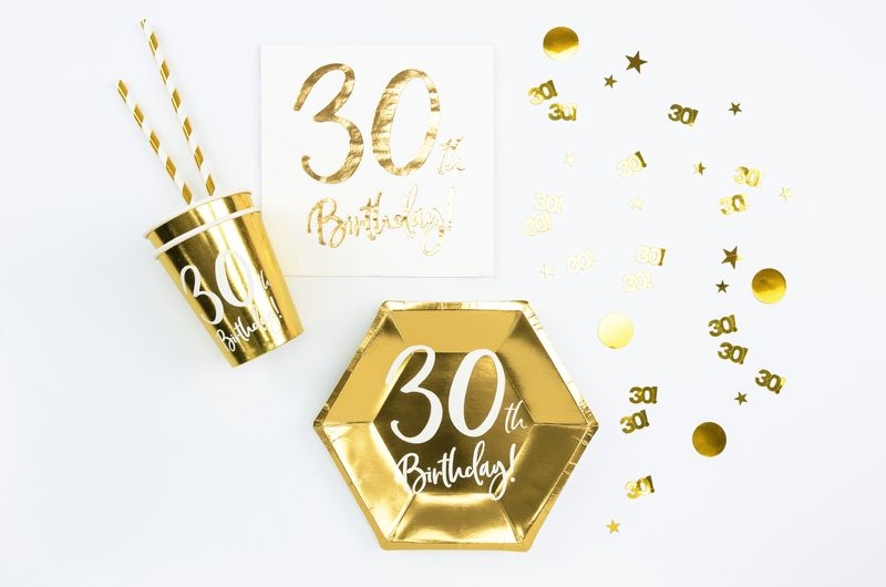 Konfetti zum 30. Geburtstag, Gold Konfetti zum 30. Geburtstag, Gold