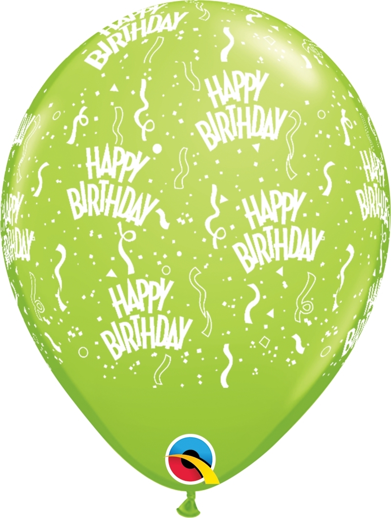 Qualatex Latexballon Happy Birthday verschiedene Farben Ø 30cm