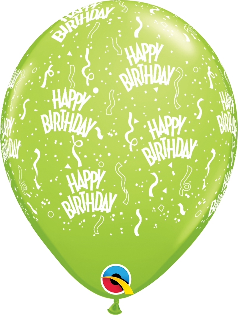 Qualatex Latexballon Happy Birthday verschiedene Farben Ø 30cm Qualatex Latexballon Happy Birthday verschiedene Farben Ø 30cm
