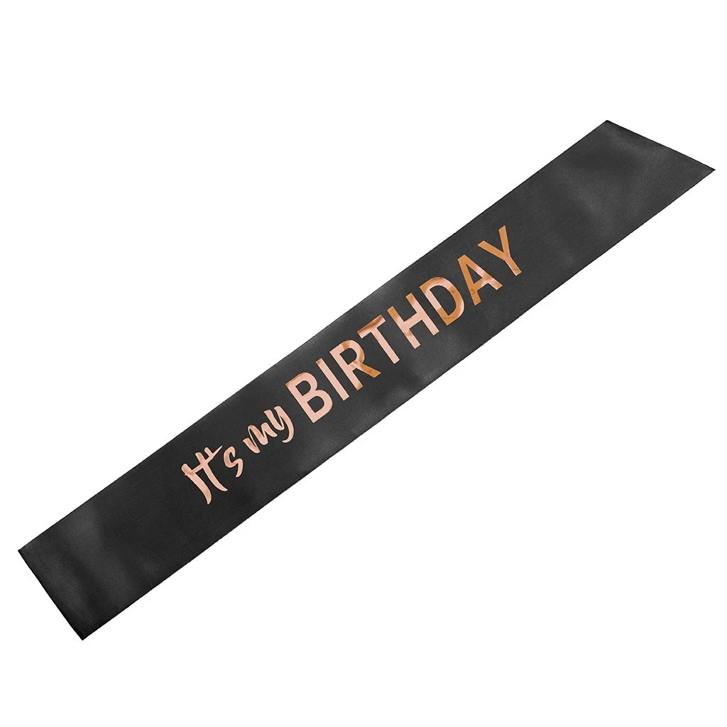 Schärpe "It´s my birthday" Schwarz