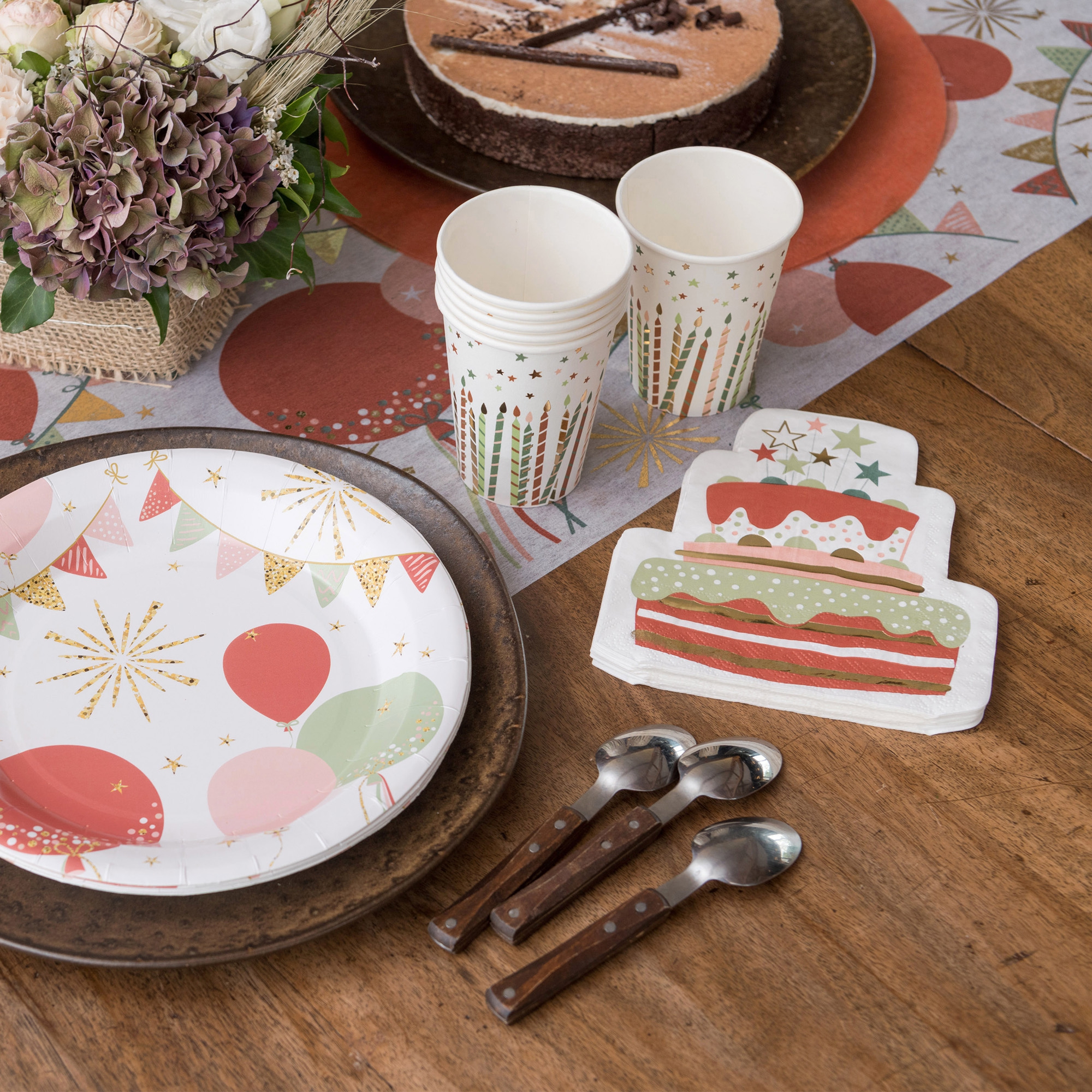 10 Servietten "Kuchen" Rot 10 Servietten "Kuchen" Rot