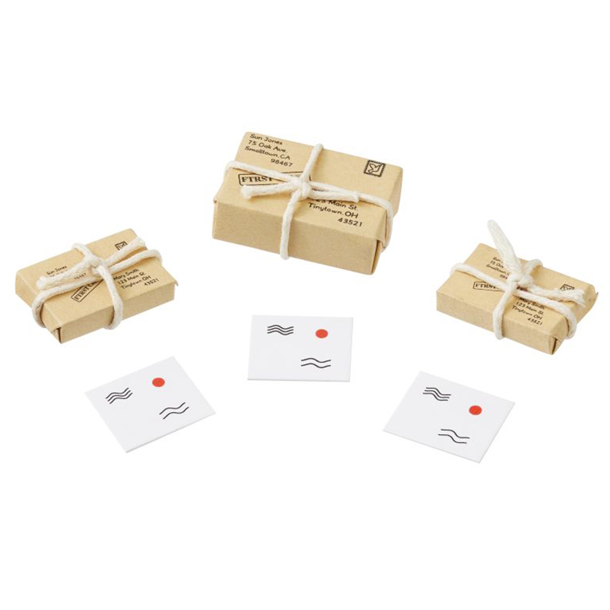 Miniatur "Päckchen-Briefe-Set" für die Wichteltür Miniatur "Päckchen-Briefe-Set" für die Wichteltür