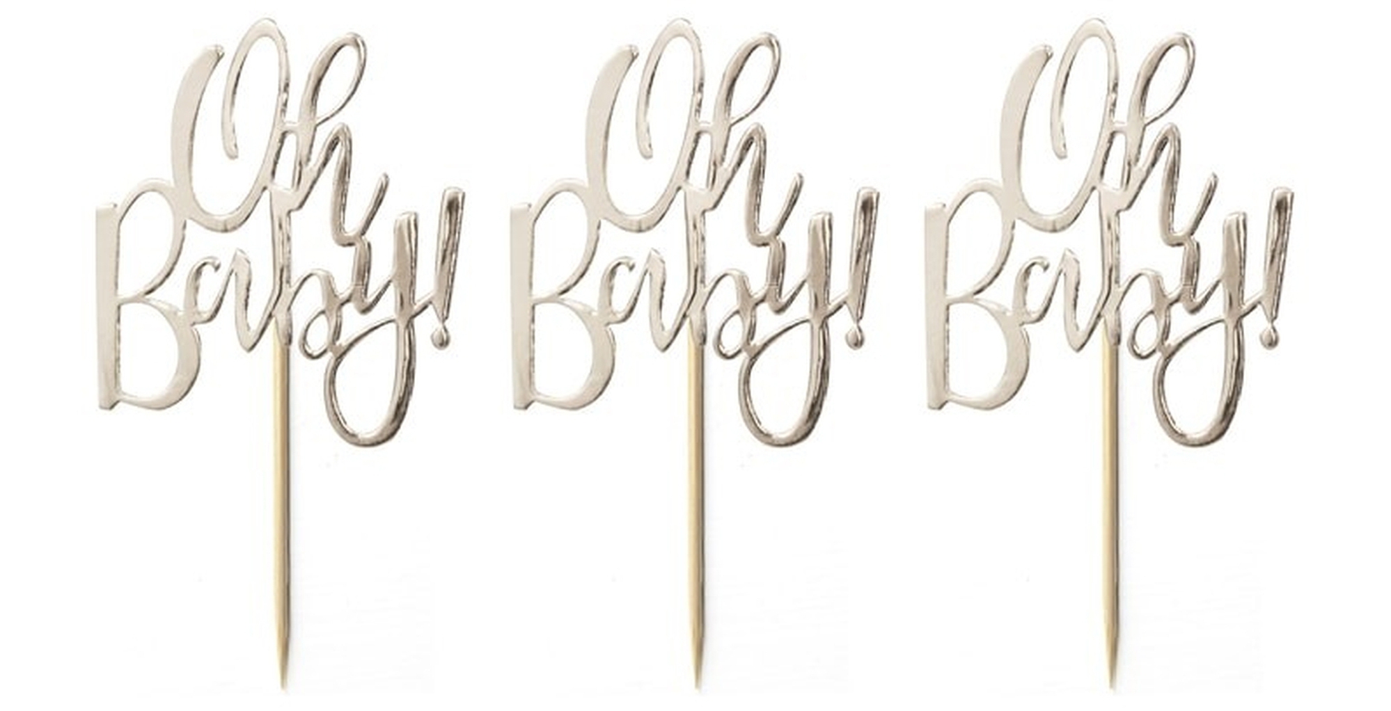 Oh Baby! - 12 goldene Cupcake Aufleger Oh Baby! Oh Baby! - 12 goldene Cupcake Aufleger Oh Baby!