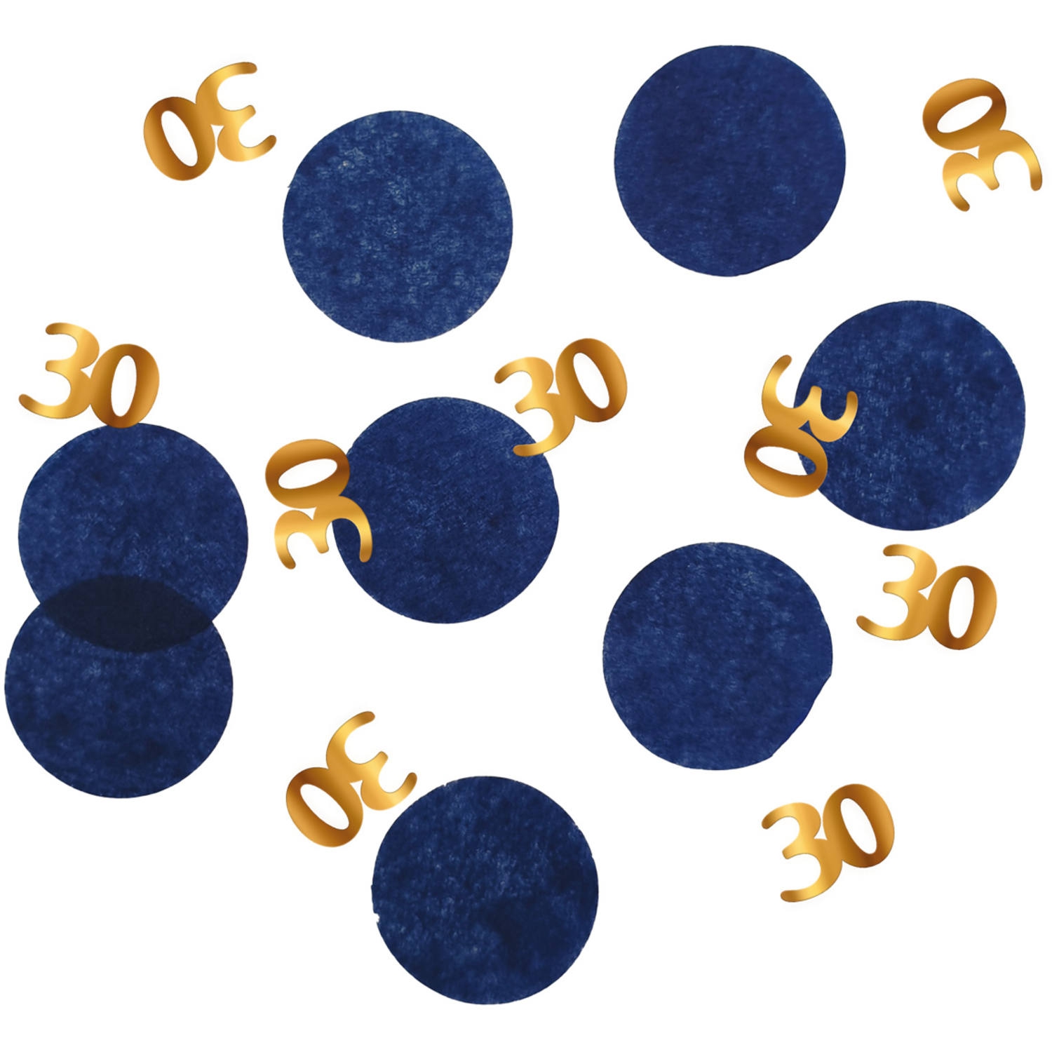 Konfetti "30", Blau/Gold 25g