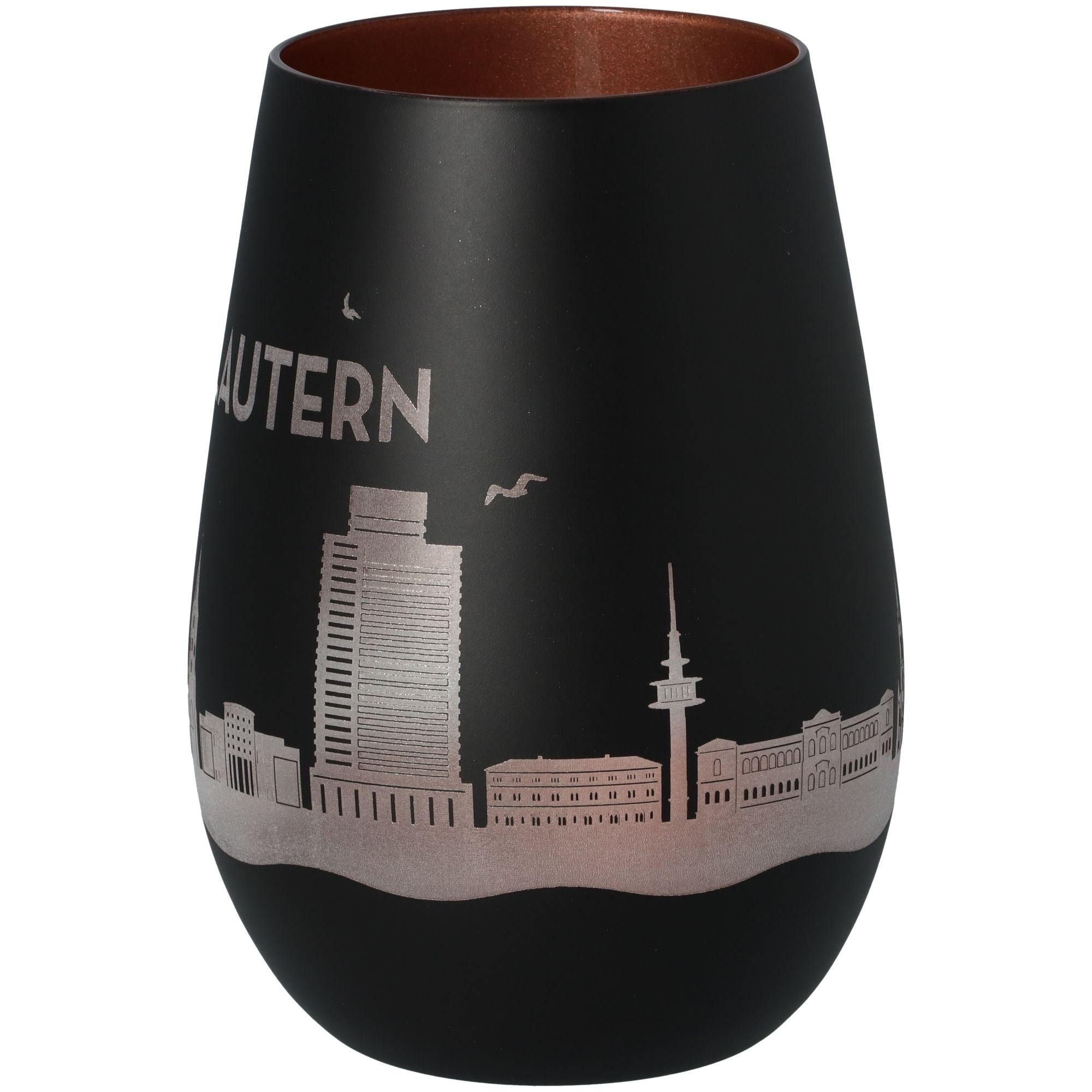 Windlicht Skyline Kaiserslautern Schwarz/Bronze Windlicht Skyline Kaiserslautern Schwarz/Bronze