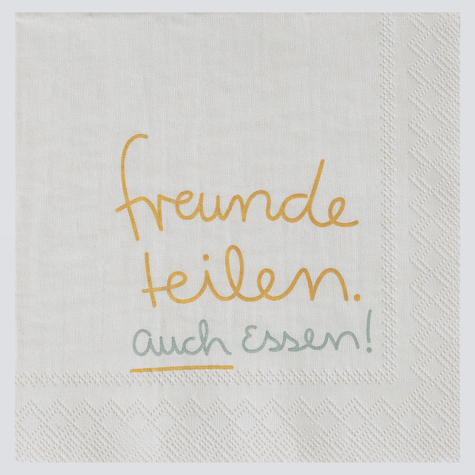 RĂ€der Design - 20 Cocktailservietten "Freunde teilen auch Essen" RĂ€der Design - 20 Cocktailservietten "Freunde teilen auch Essen"