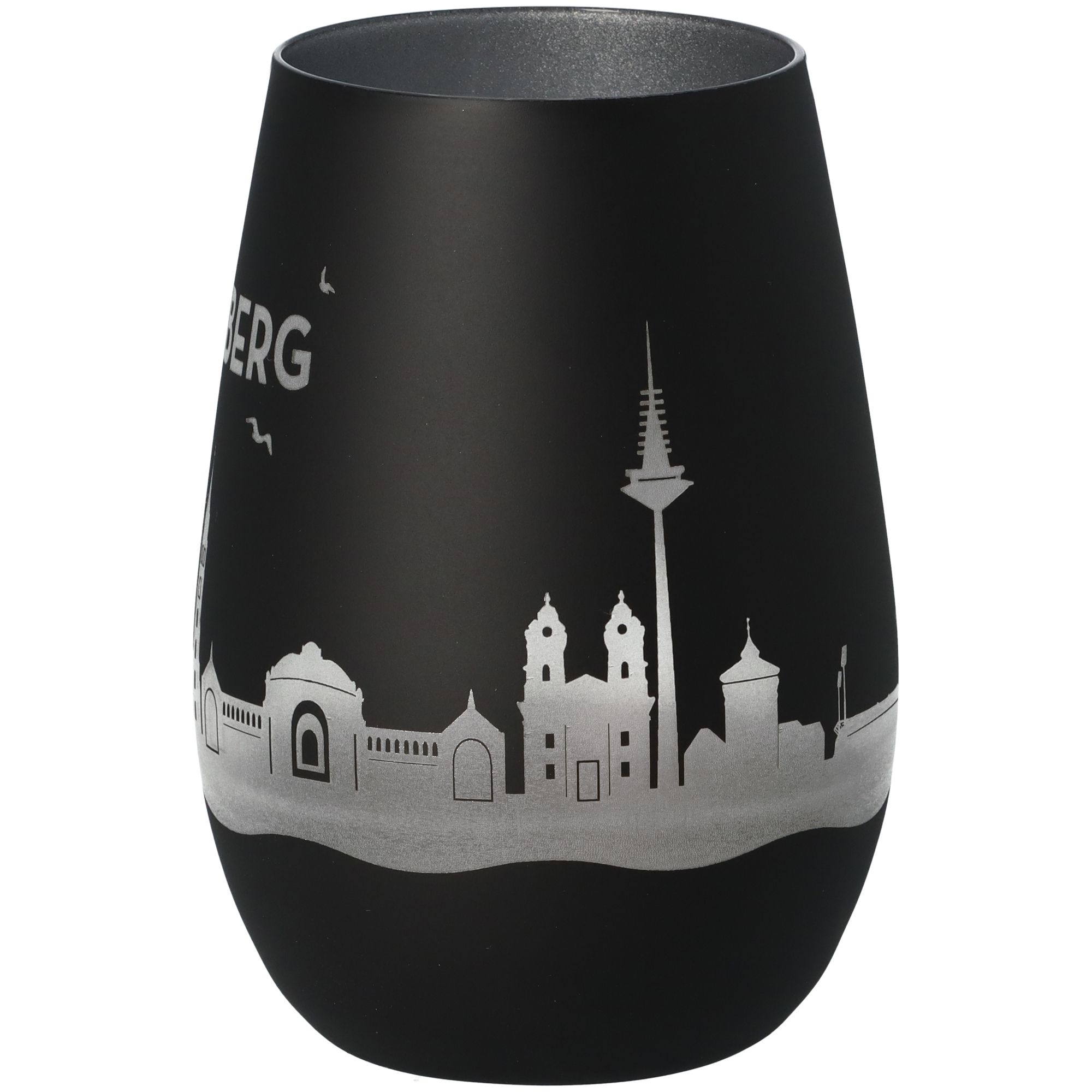 Windlicht Skyline Nürnberg Schwarz/Silber Windlicht Skyline Nürnberg Schwarz/Silber