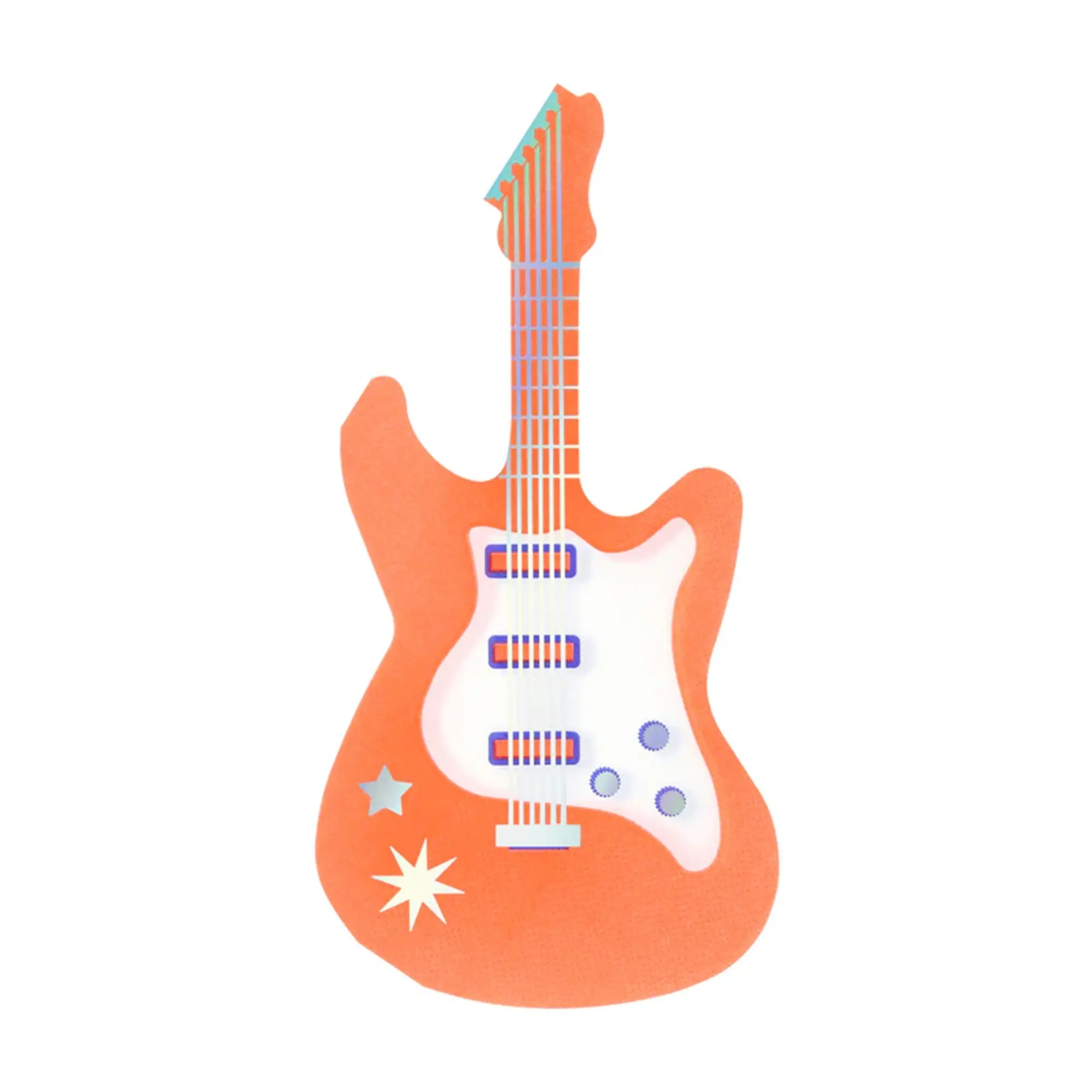 E-Gitarre, Rot, Hals, Pickups, Sternaufkleber