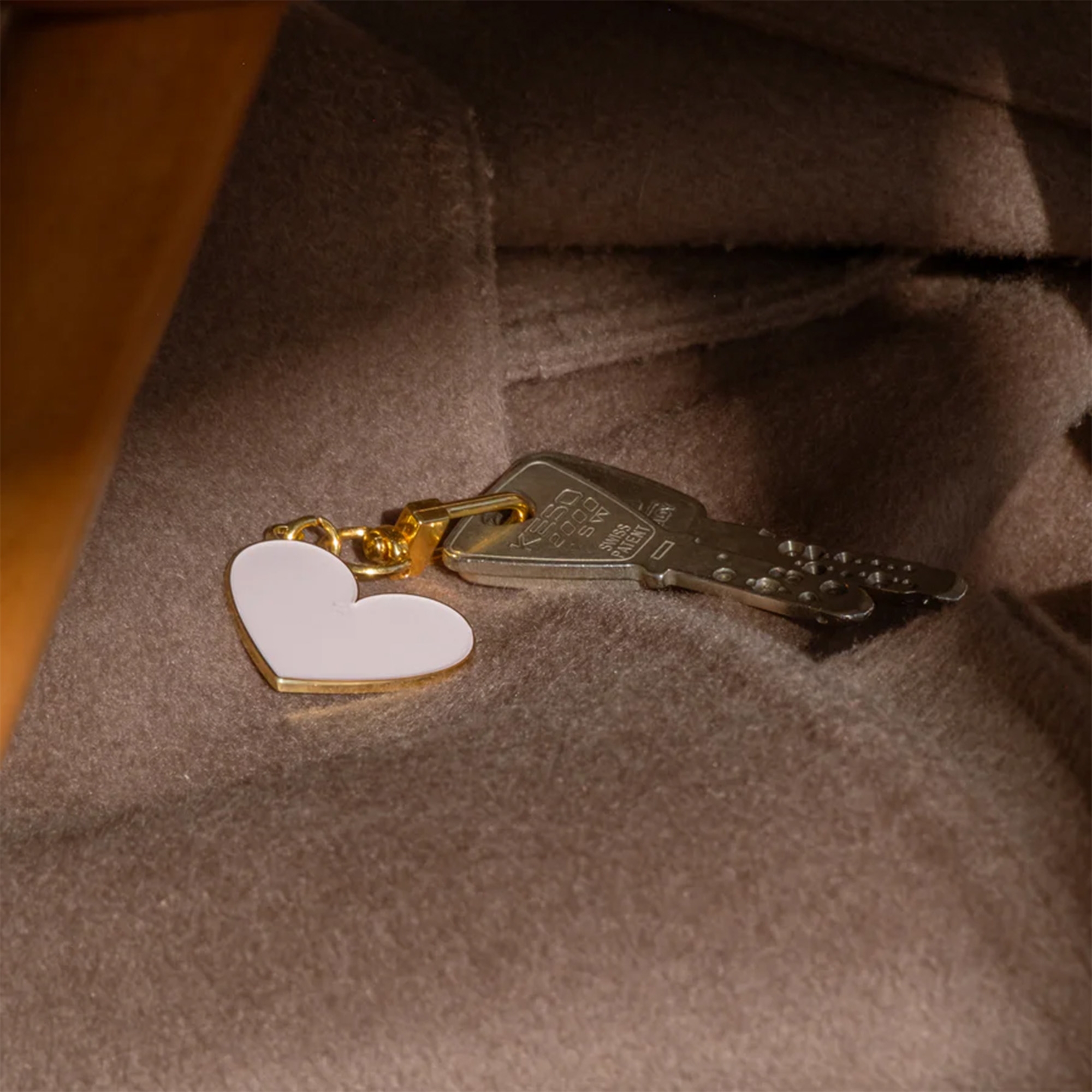 Schlüsselanhänger "Großes Herz Rosa" Symbol, Liebes-Herz-Symbol