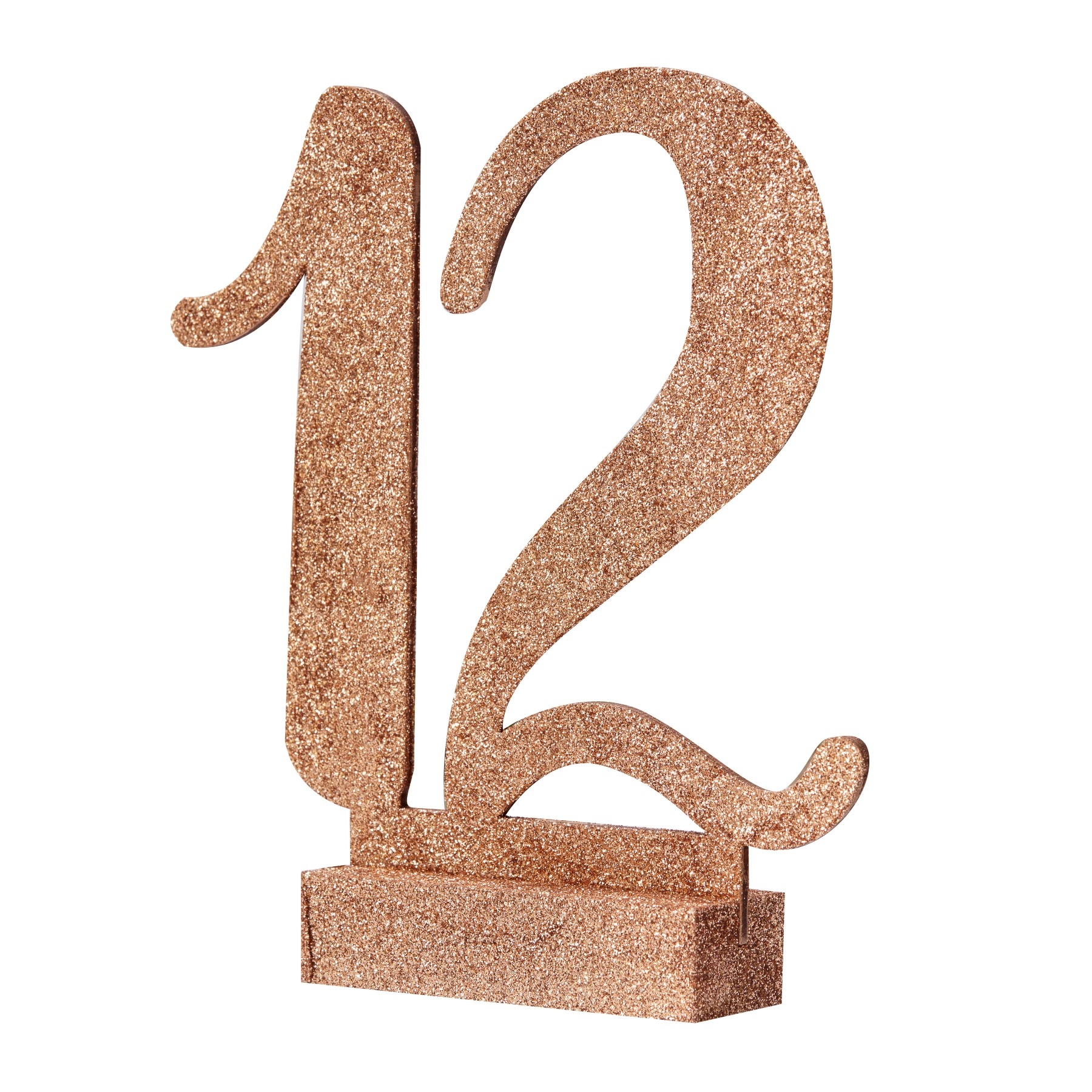 Beautiful Botanics - Roségoldene Holz-Tischnummern 1-12